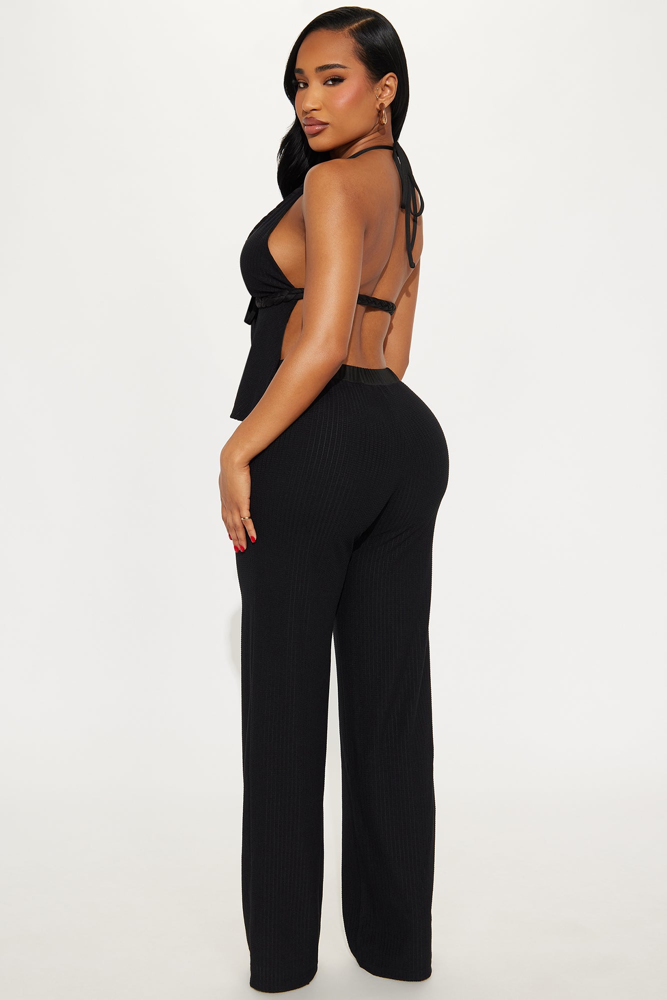 Ready For Vacation Wide Leg Pant Set - Black - Image 3