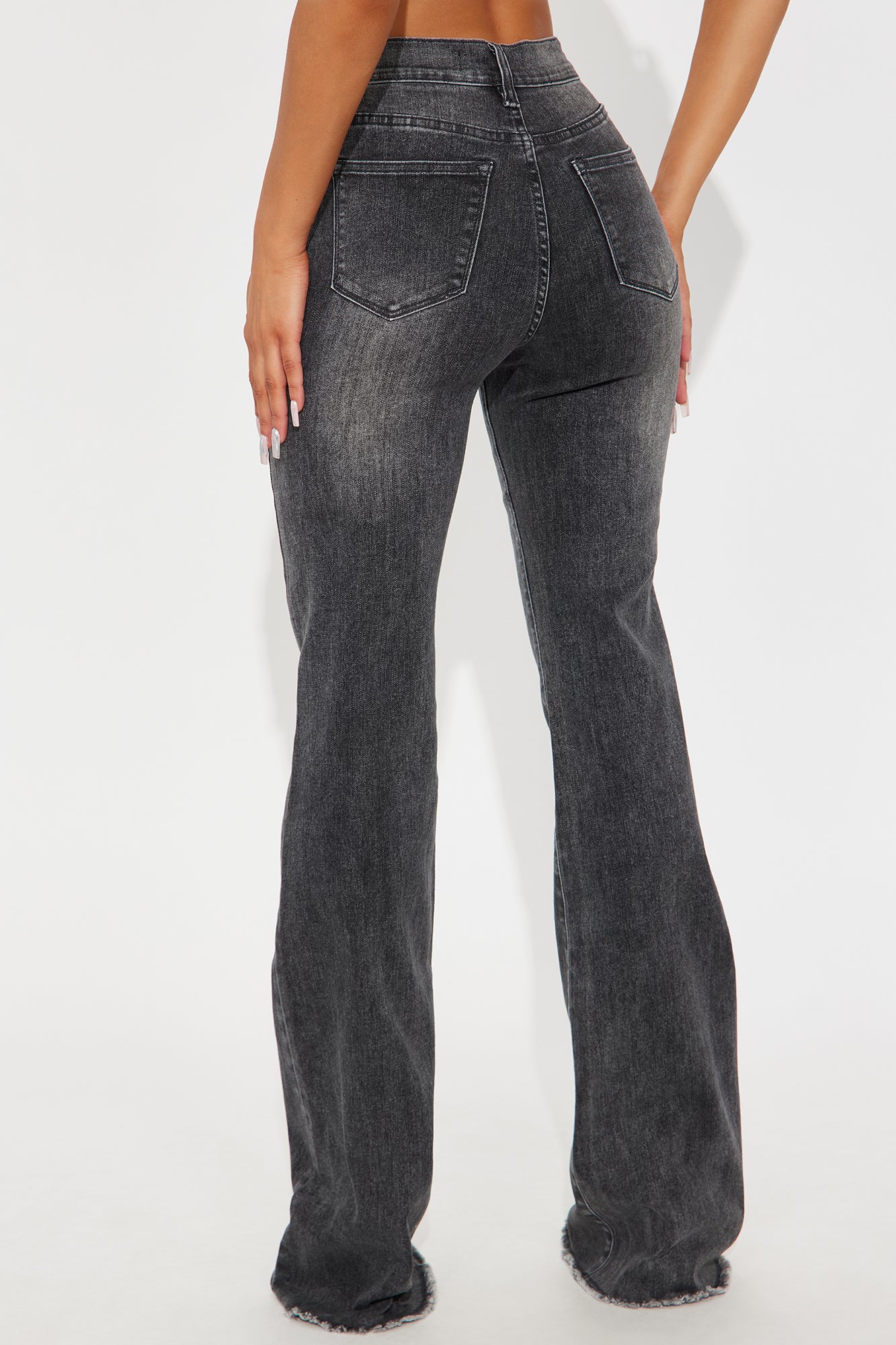 Tall Best Behavior Stretch Flare Jean - Black Wash - Image 3