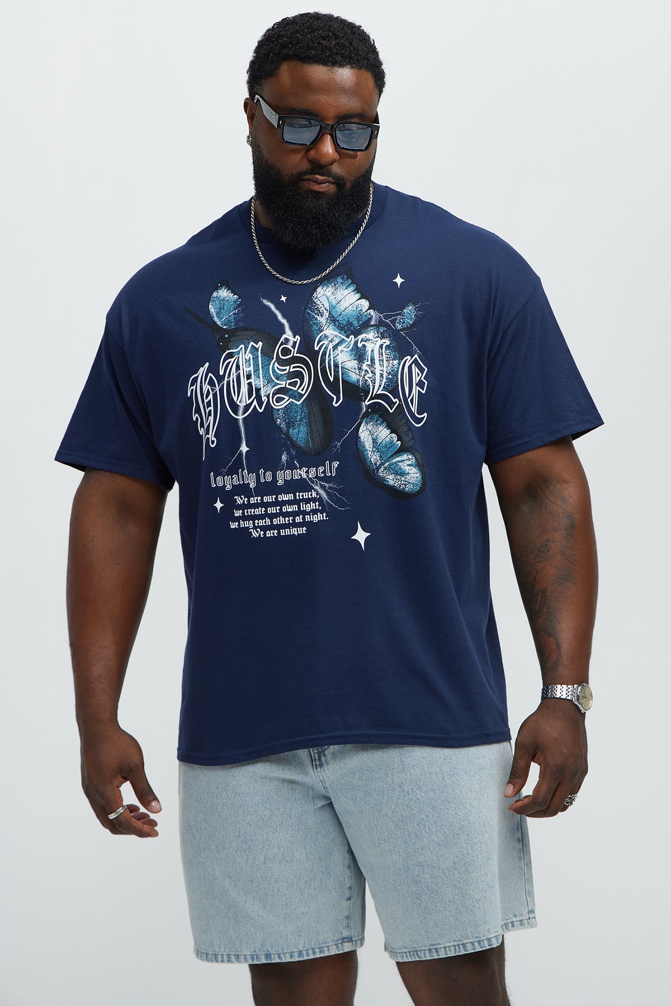 Built To Hustle Short Sleeve Tee - Navy - Image 6