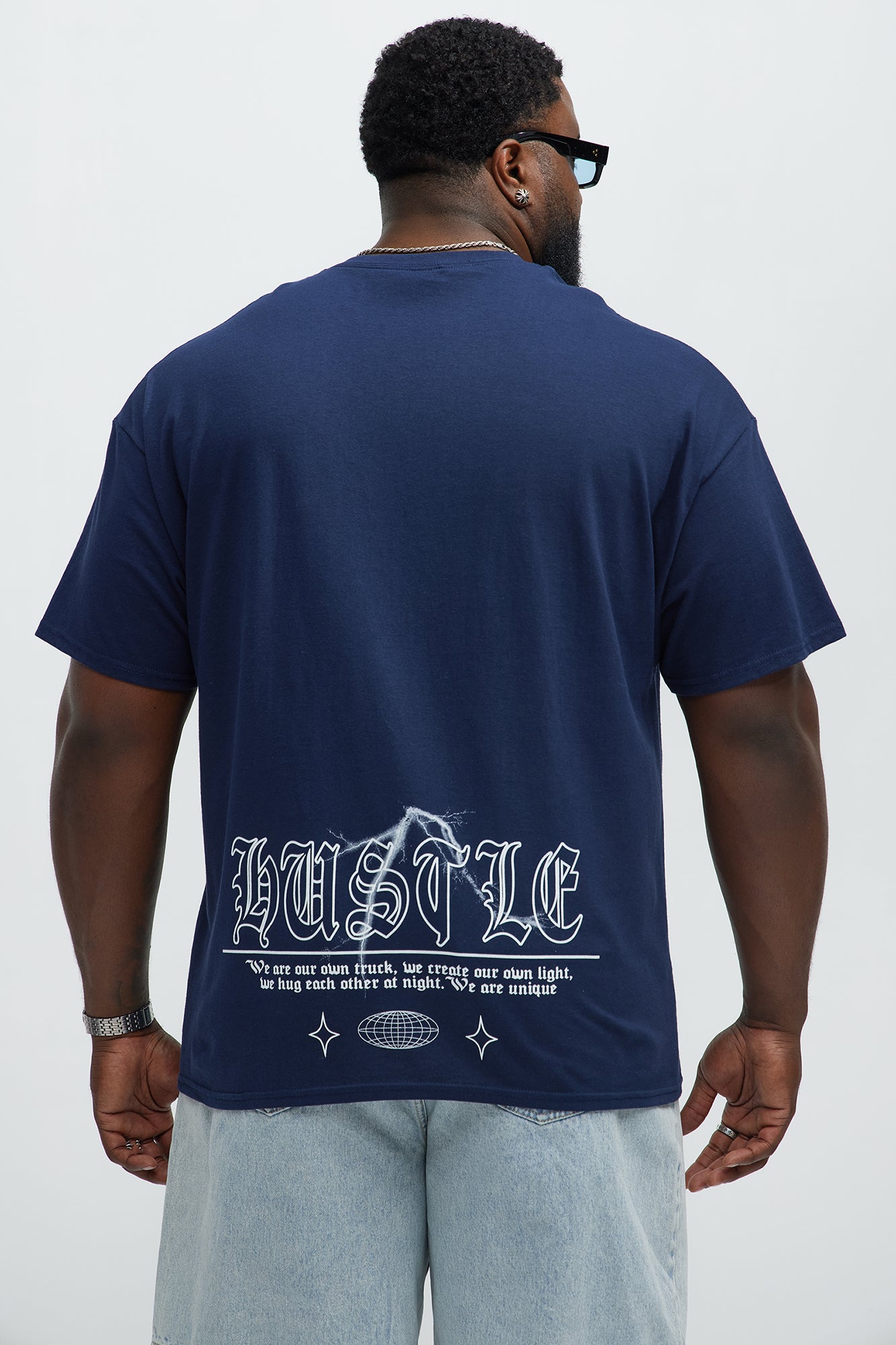 Built To Hustle Short Sleeve Tee - Navy - Image 5