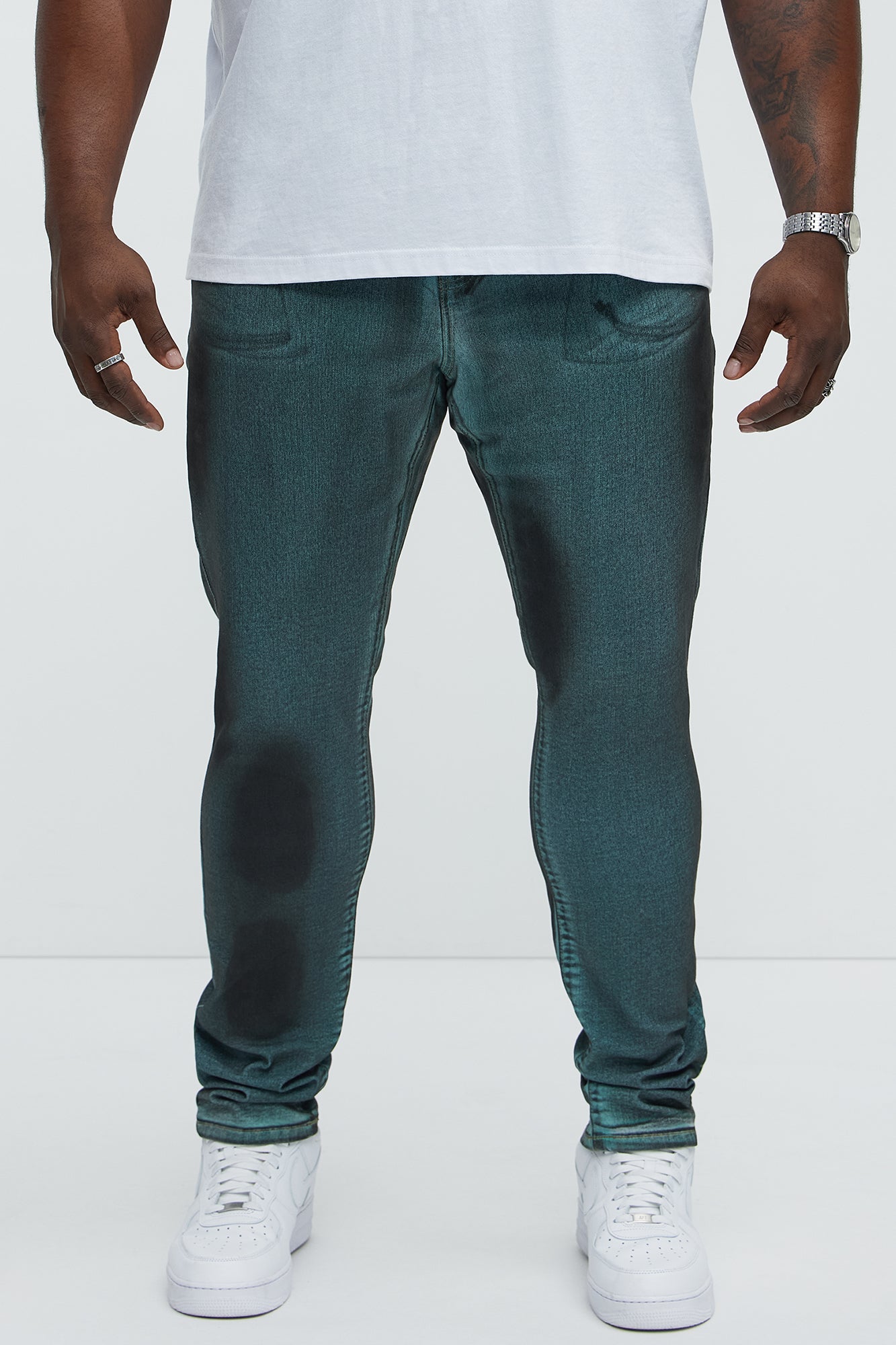 Busted My Oil Stacked Skinny Jeans - Blue - Image 5