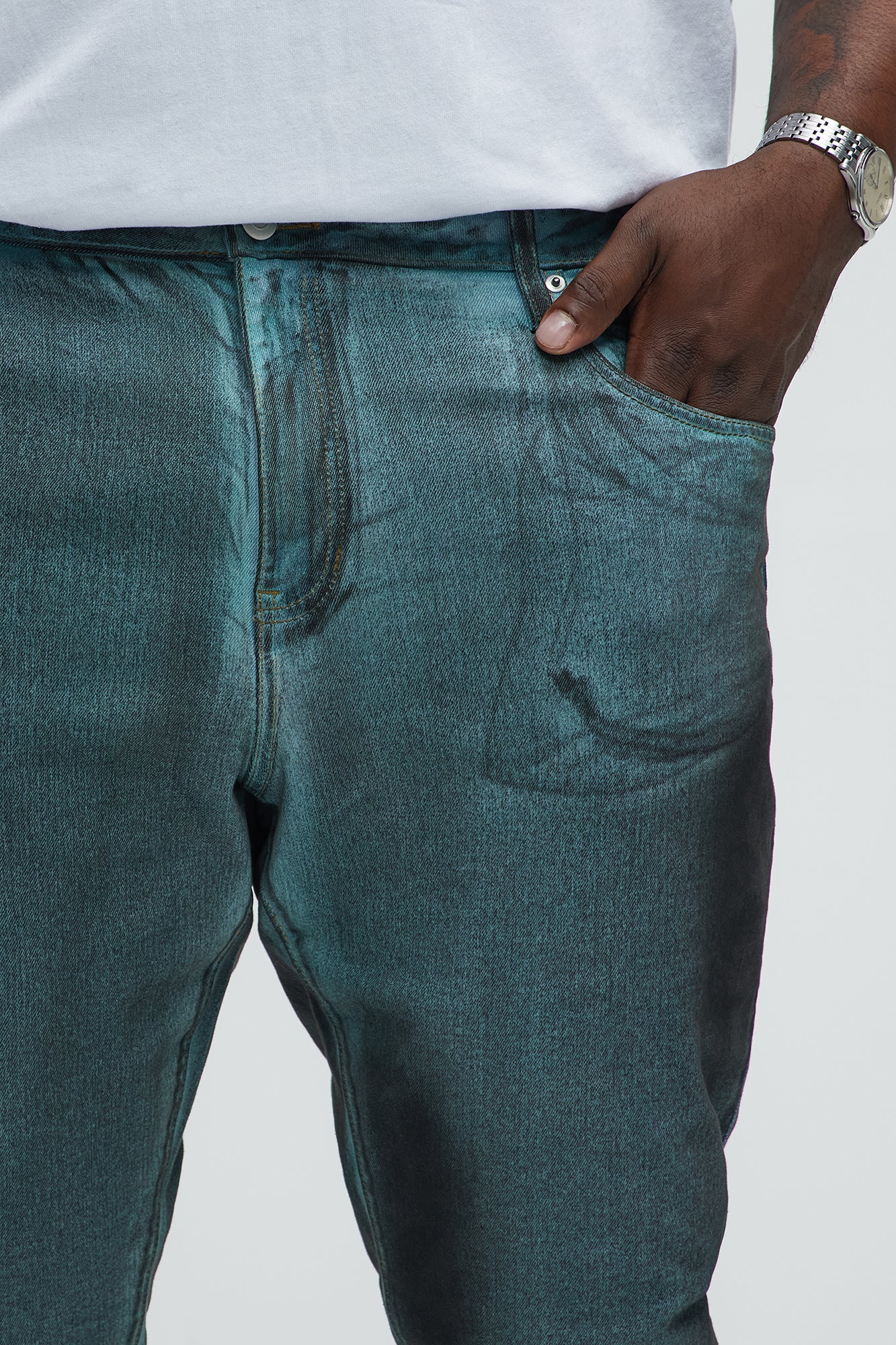 Busted My Oil Stacked Skinny Jeans - Blue - Image 7