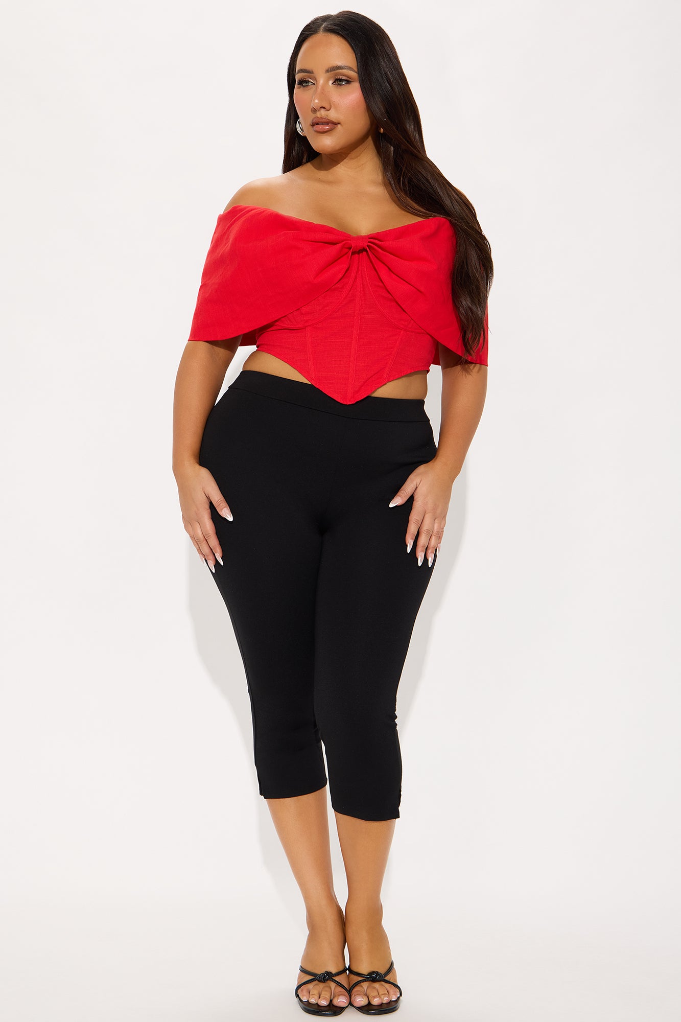 Lorelai Bow Corset Top - Red - Image 5