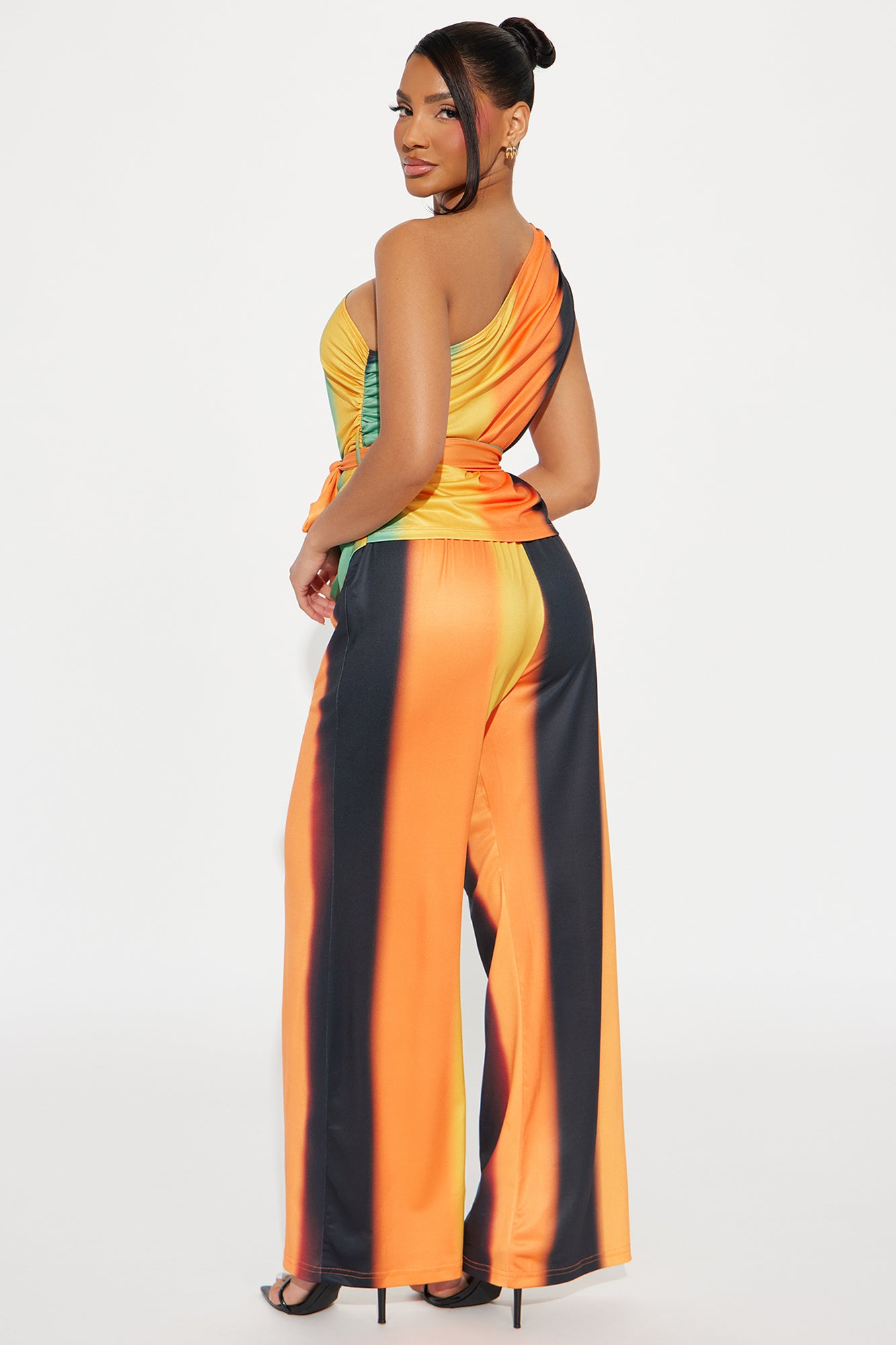 Solay Pant Set - Orange/combo - Image 3