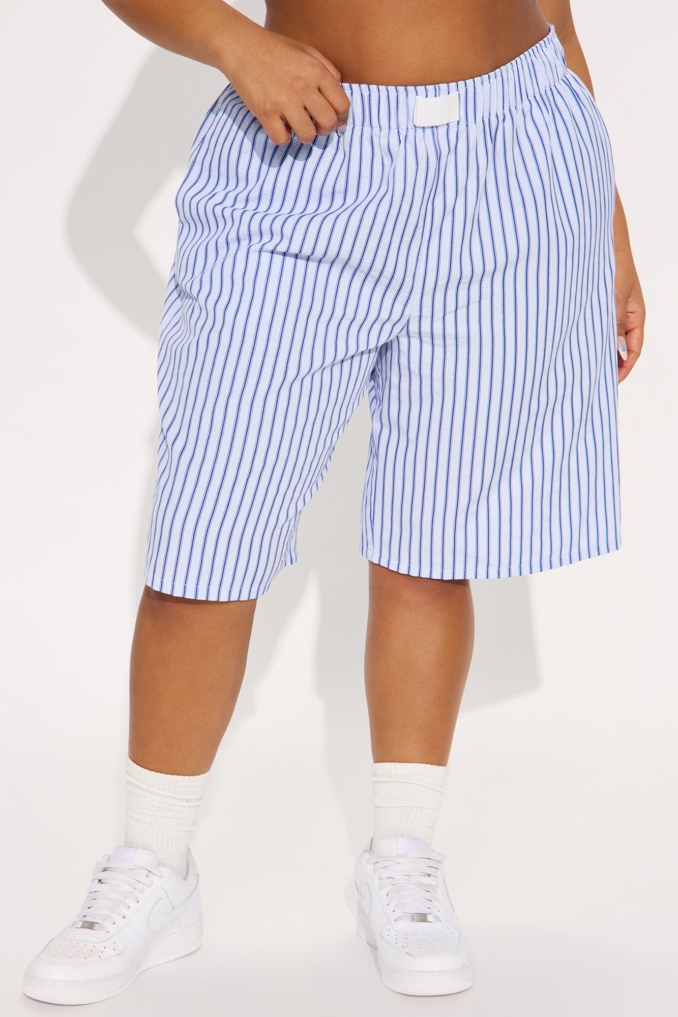 Keely Striped Long Boxer Short - Blue/combo - Image 5