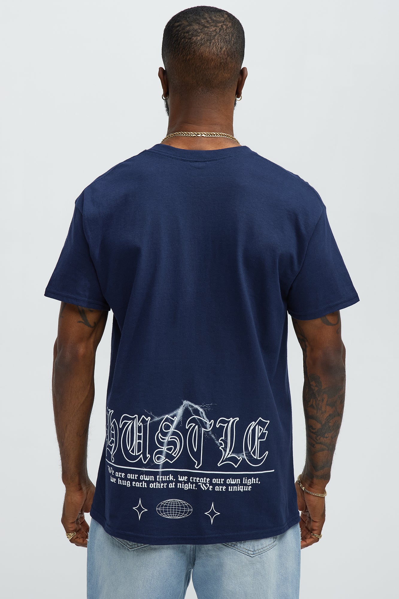 Built To Hustle Short Sleeve Tee - Navy - Image 3