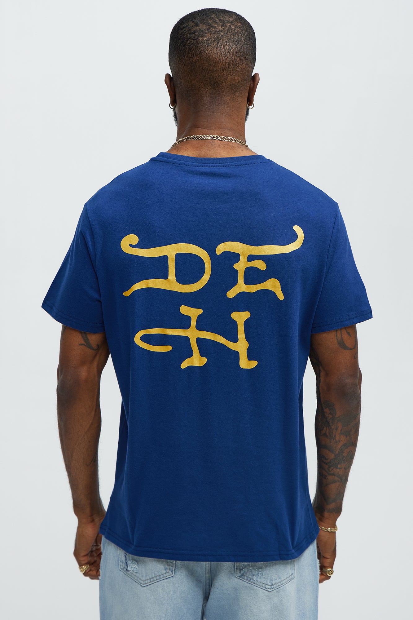 Ed Hardy Lightning Eagle Tattoo Short Sleeve Tee - Navy - Image 4