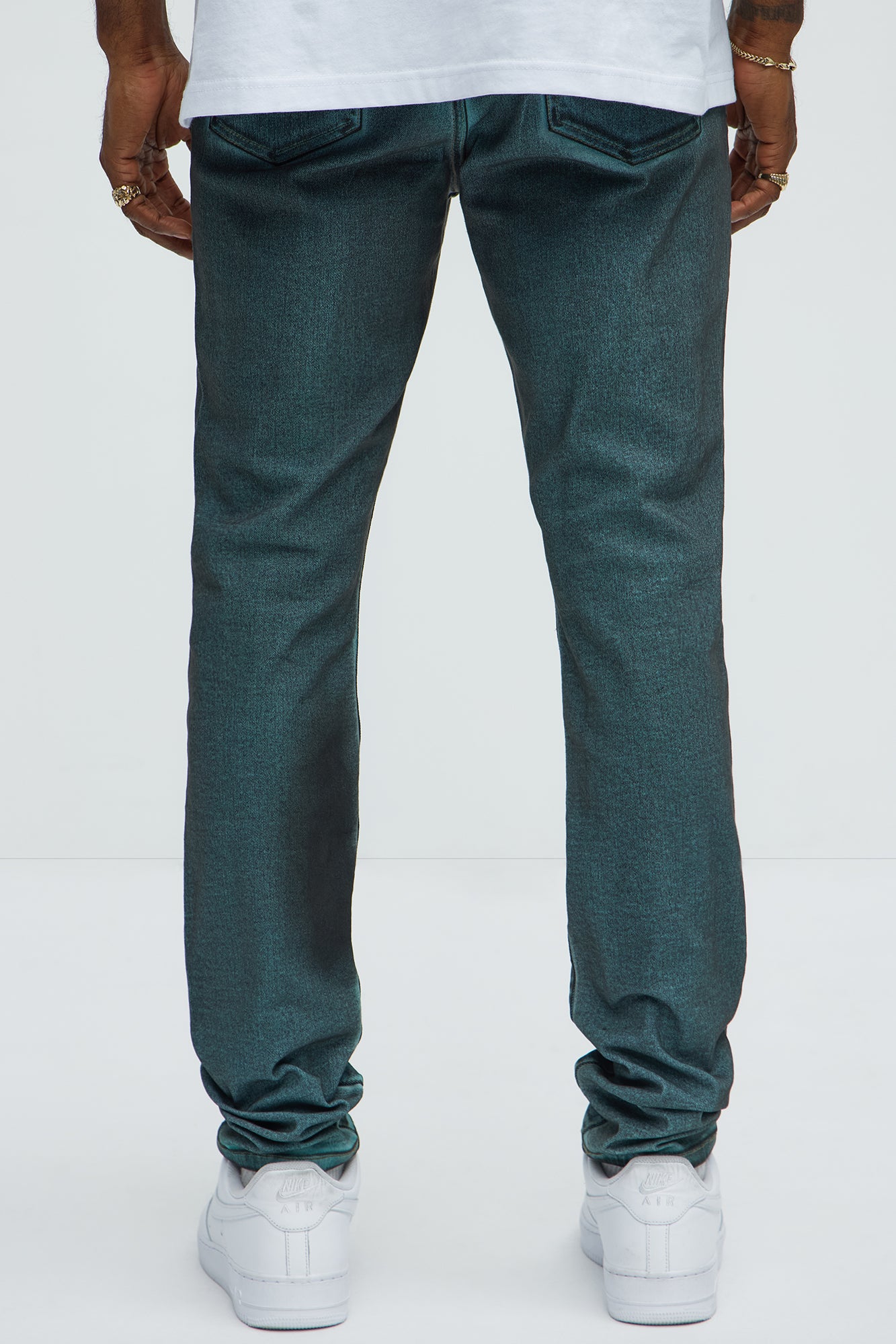 Busted My Oil Stacked Skinny Jeans - Blue - Image 4