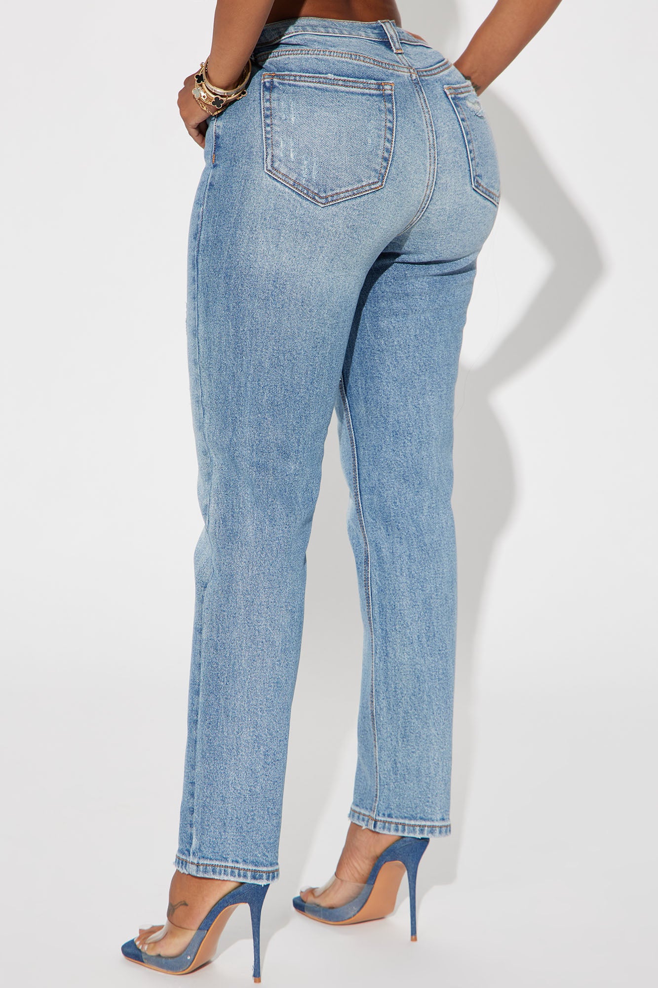 Mama Said 90s High Rise Mom Jeans - Medium Wash - Image 3