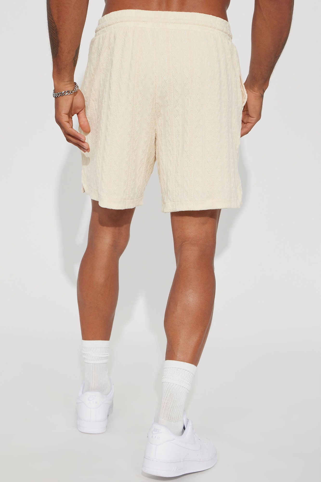 Check My Bank Statement Knit Shorts - Cream - Image 5