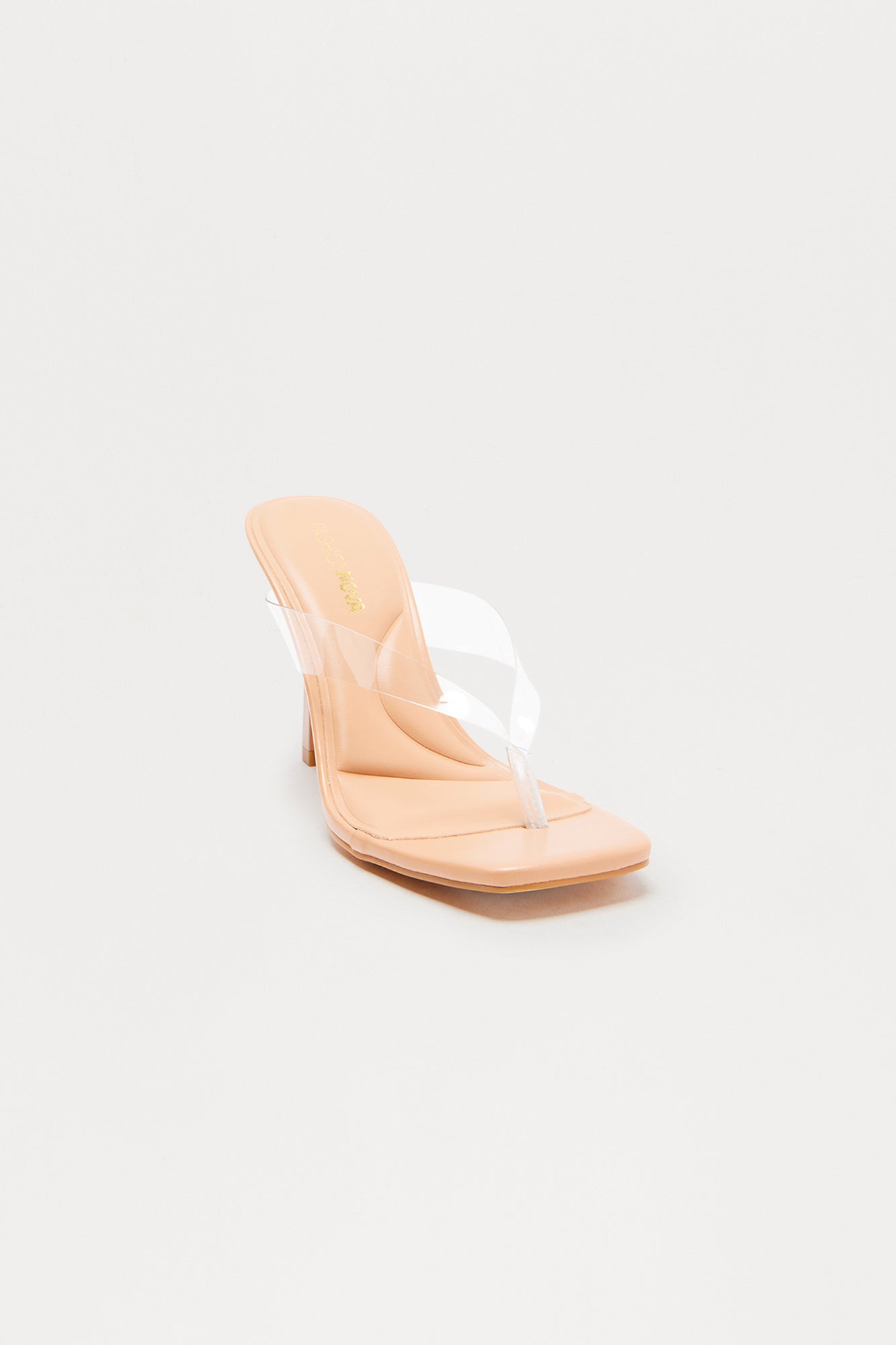 Aperol Clear Thong Mules - Nude - Image 3