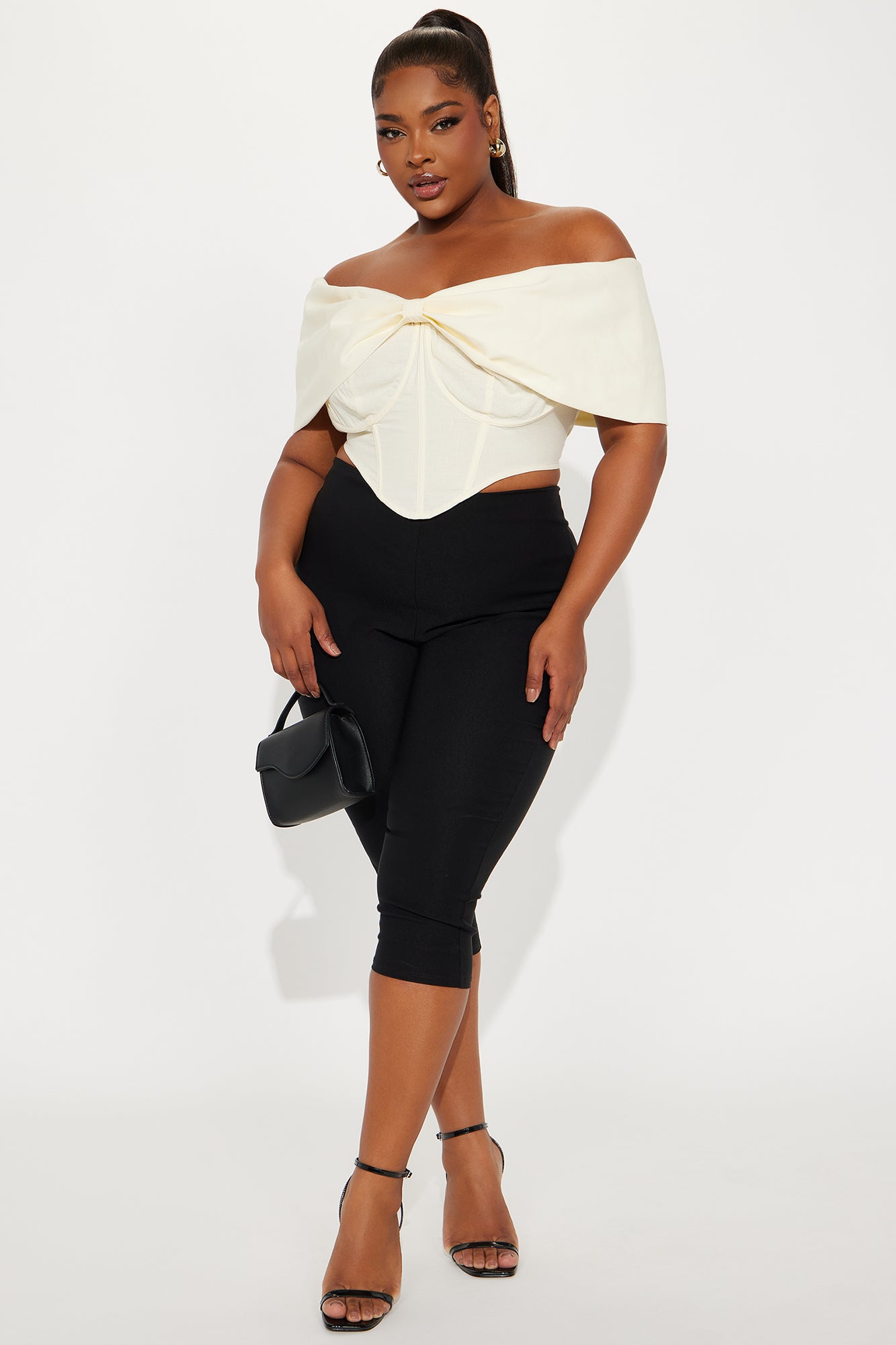 Lorelai Bow Corset Top - Cream - Image 4