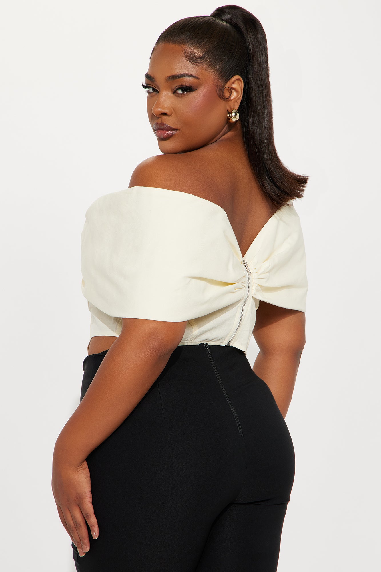 Lorelai Bow Corset Top - Cream - Image 6