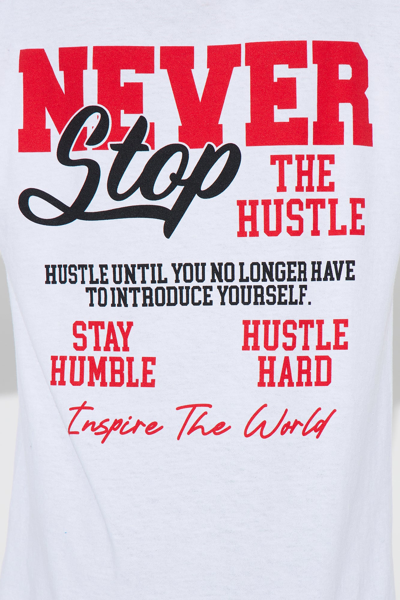 Mini Never Stop The Hustle Short Sleeve Graphic Tee - White - Image 5