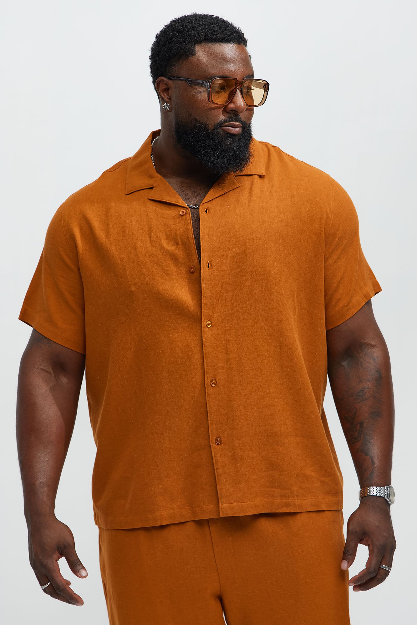 Bahamas Linen Shirt - Rust - Image 5