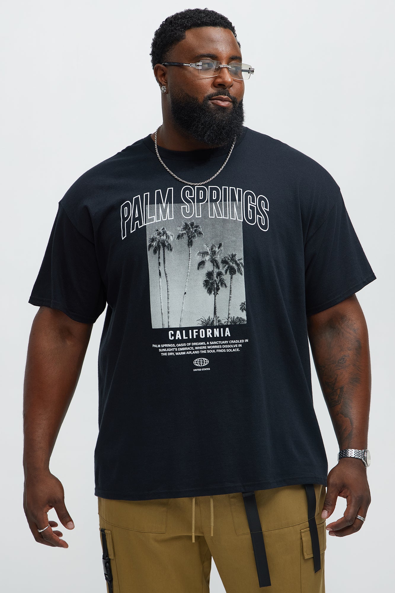 Palm Springs Heat Short Sleeve Tee - Black - Image 4