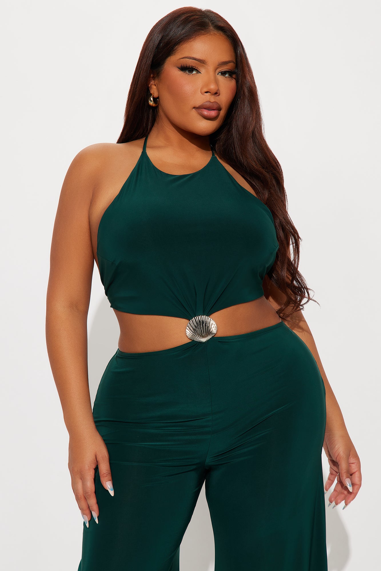 Call It Fate Backless Jumpsuit - Hunter - Image 5