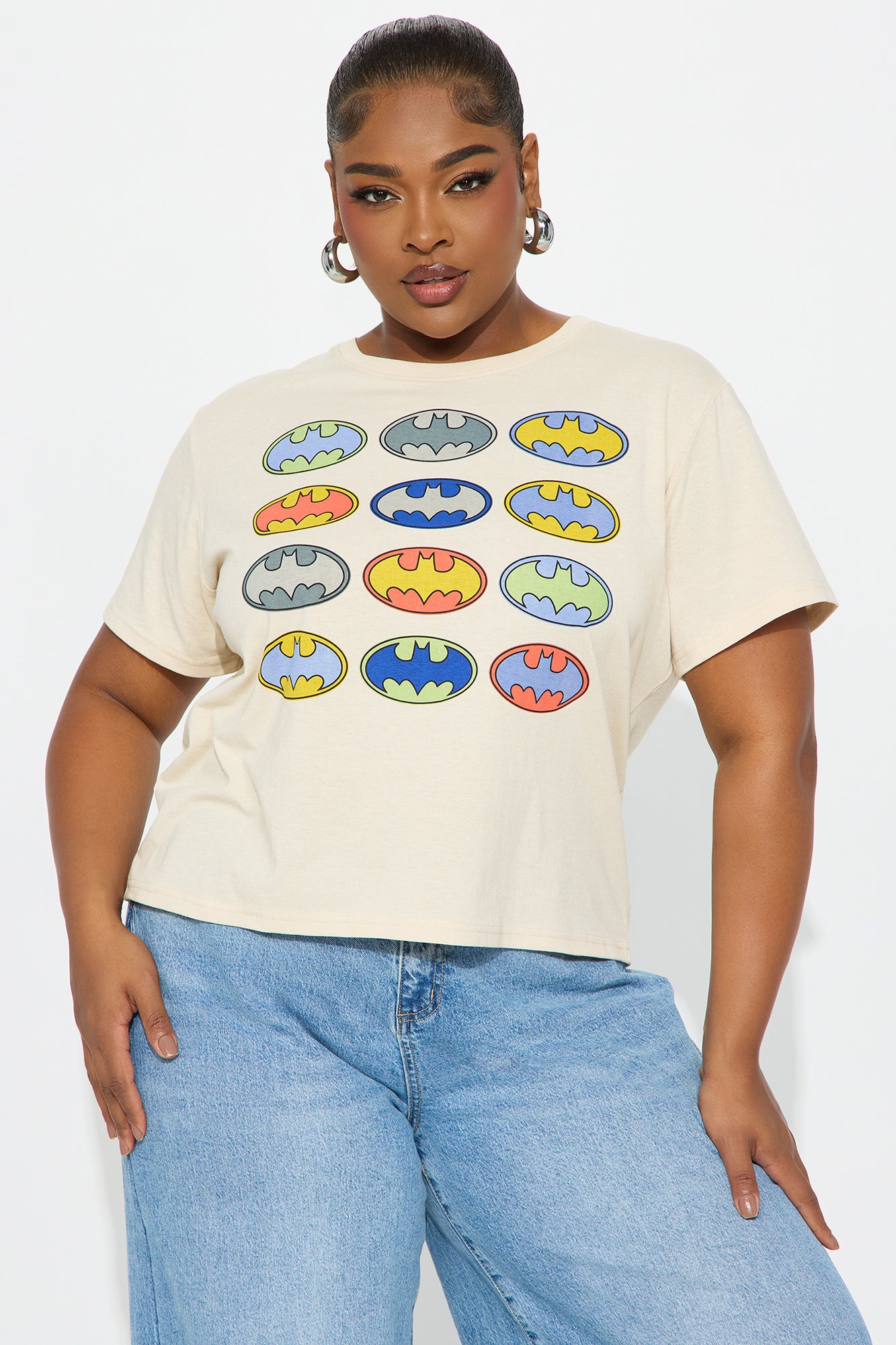 Batman On Repeat Graphic Tee - Tan - Image 5