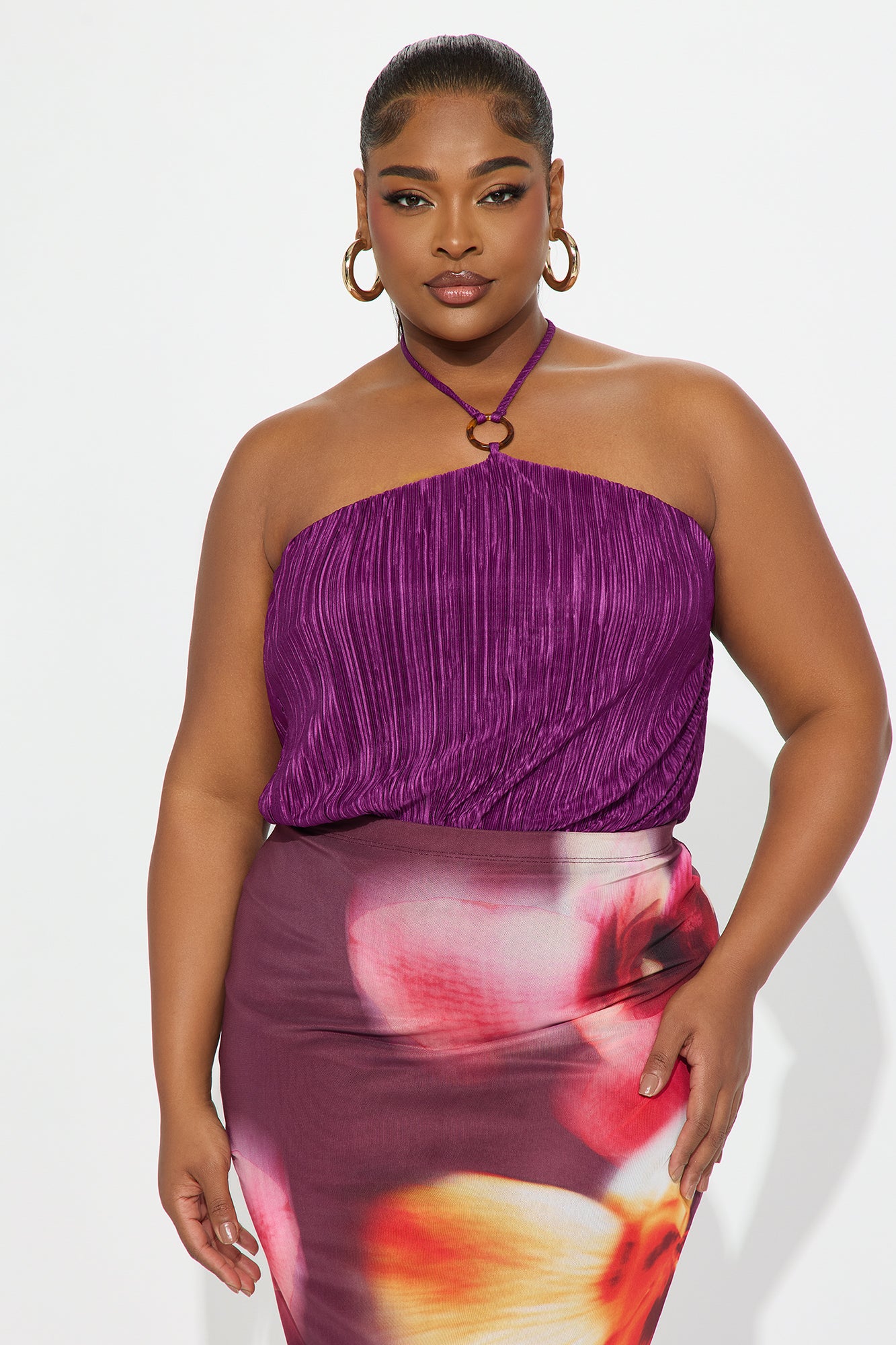 Weekend Getaway Halter Bodysuit - Purple - Image 7
