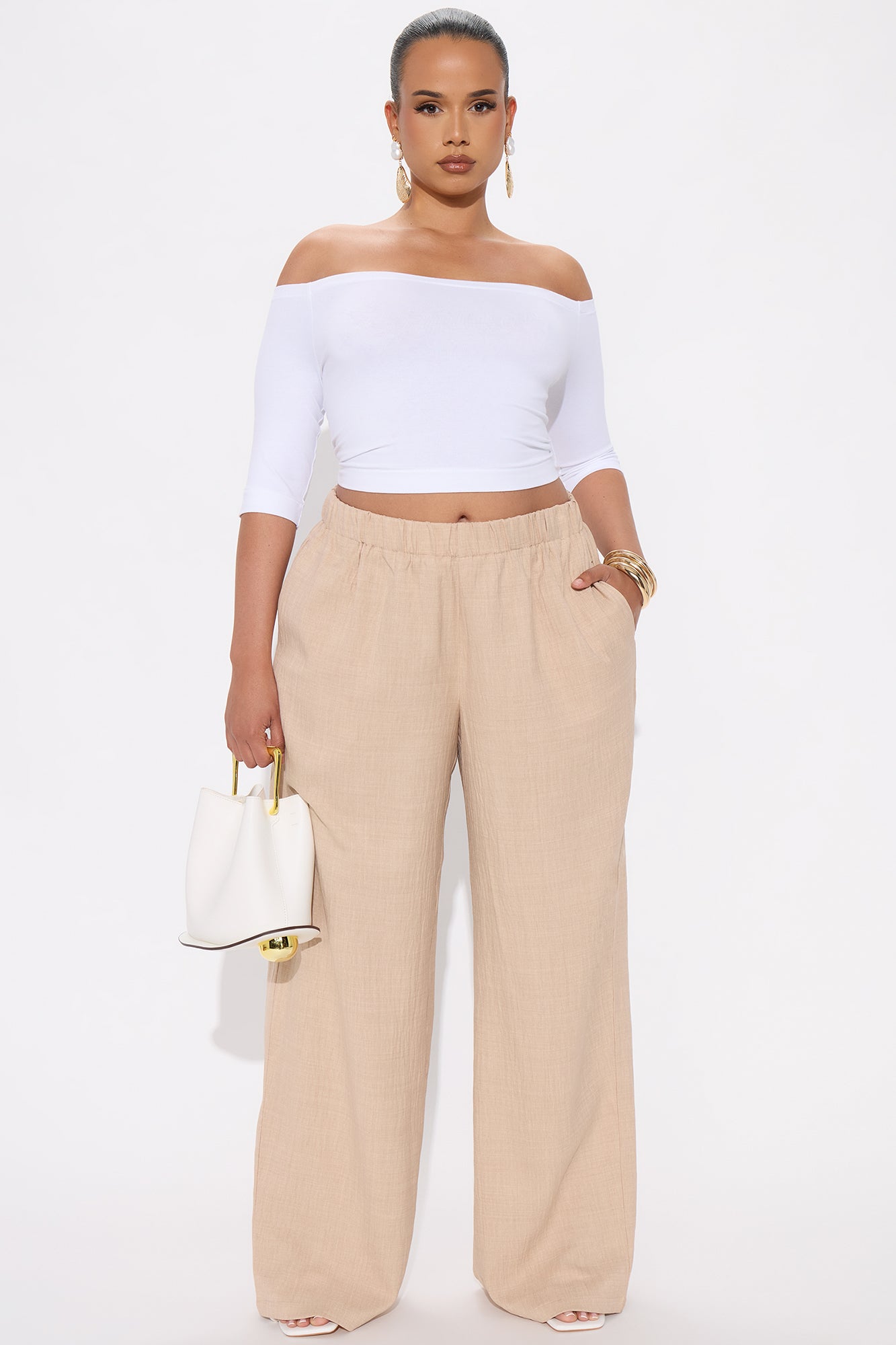 Daydreaming Wide Leg Airflow Pant - Khaki - Image 4