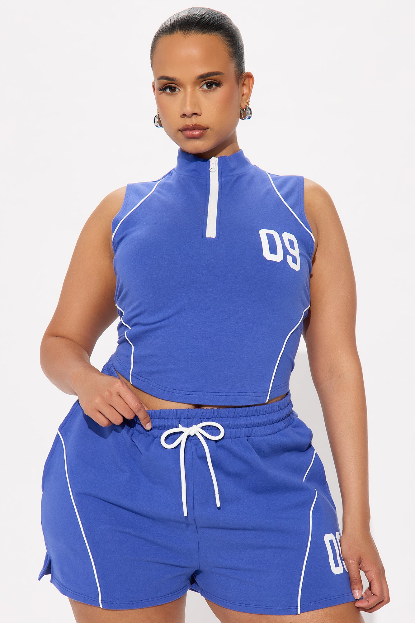 09 Varsity Sweatshort Set - Blue - Image 4