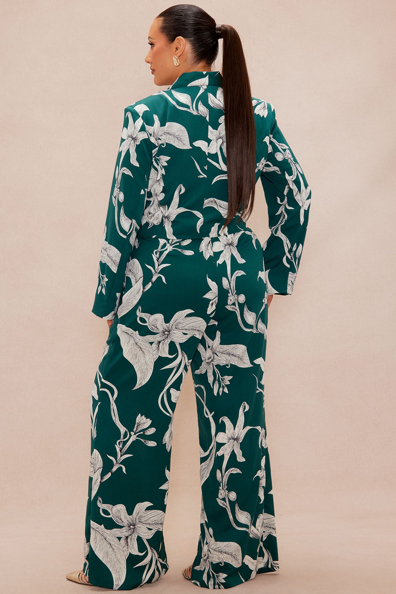 Aubrey Floral Blazer Set - Green/combo - Image 8