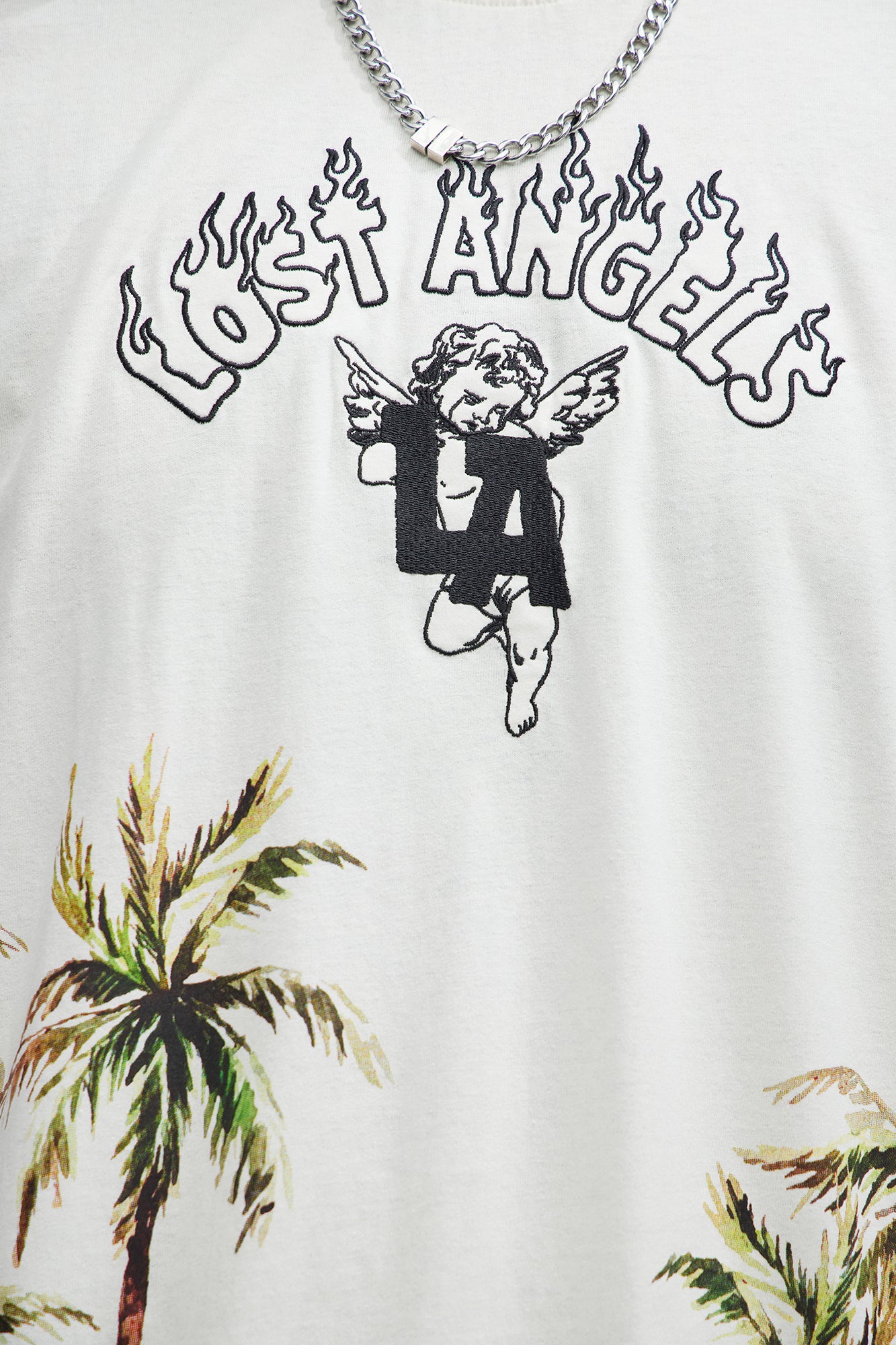 Lost Angeles Paradise Short Sleeve Tee - Off White - Image 7