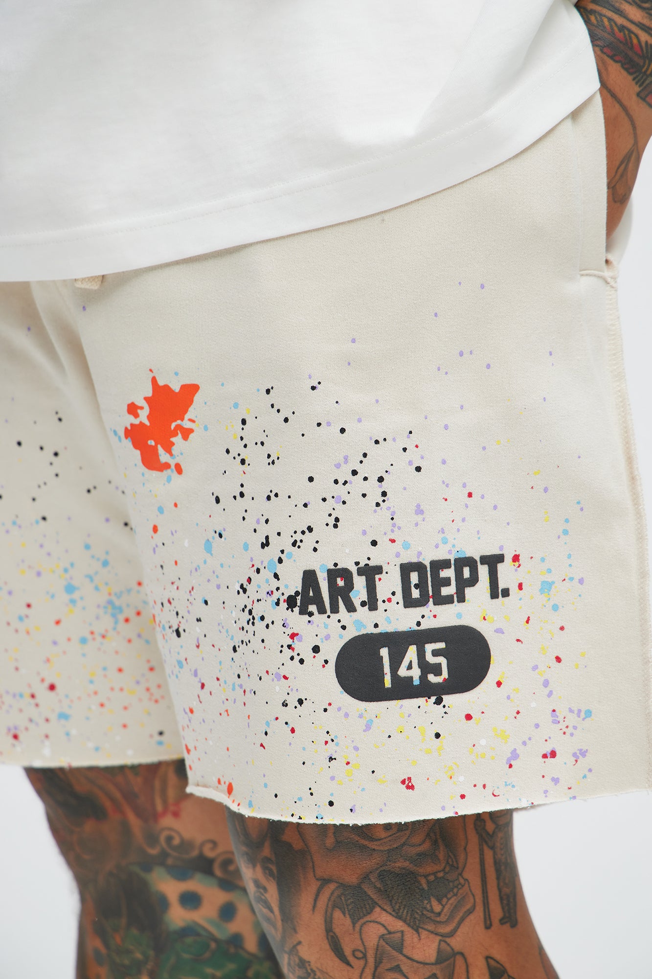 Art Dept Sweatshorts - Tan - Image 8