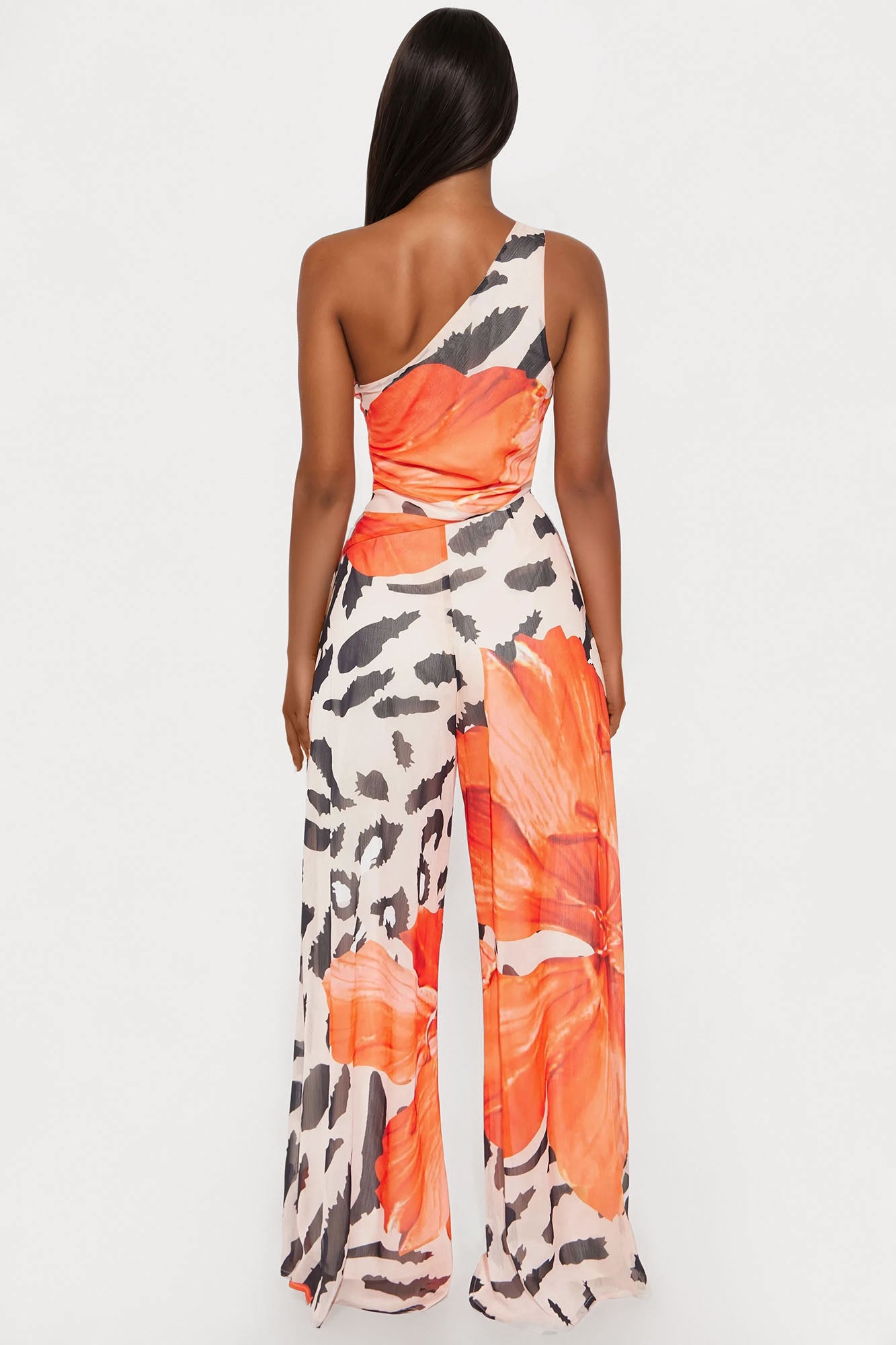 Spring Fling Tropical Pant Set - Orange/combo - Image 3