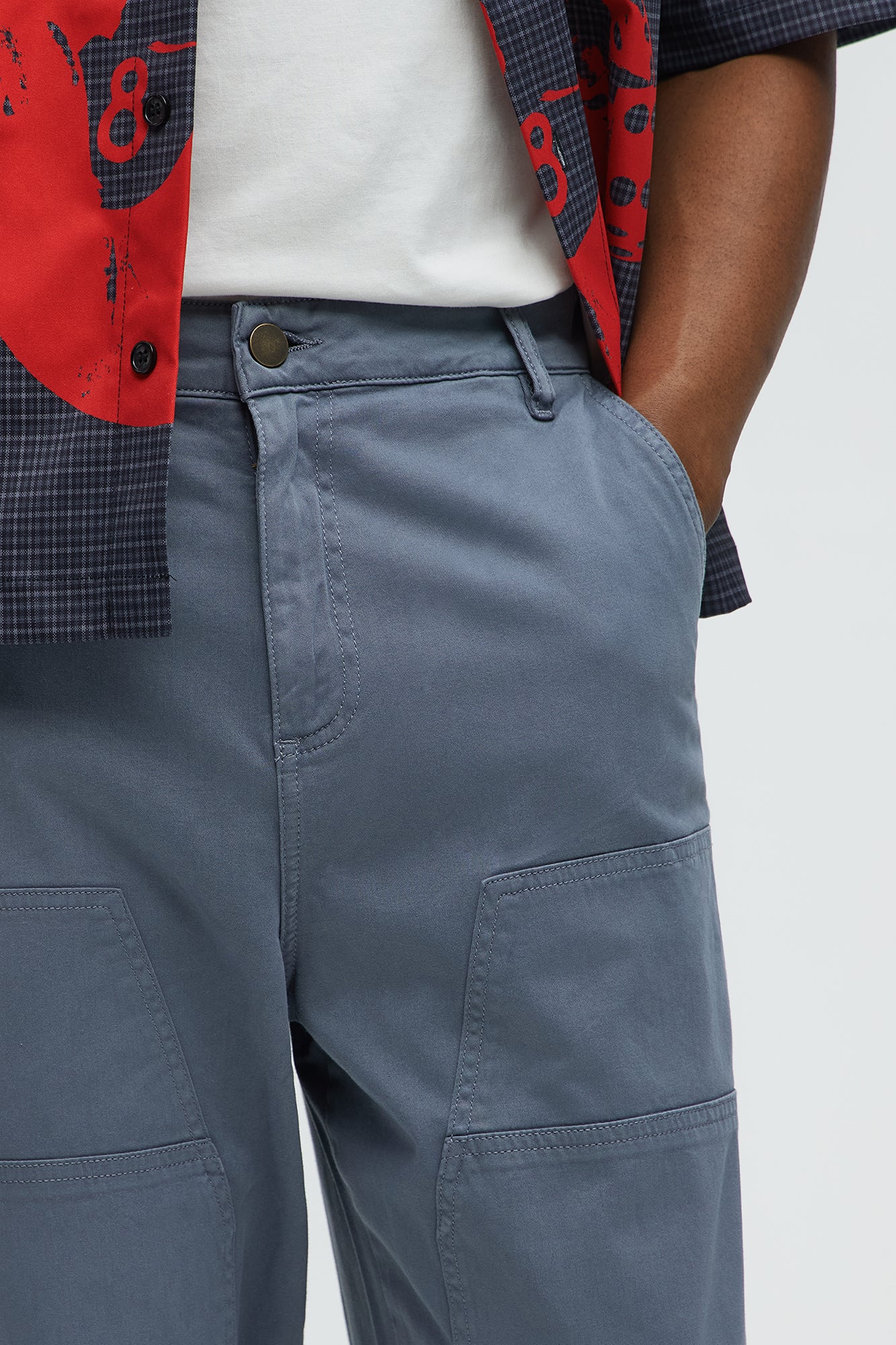 Cambra Vintage Baggy Pants - Blue - Image 3