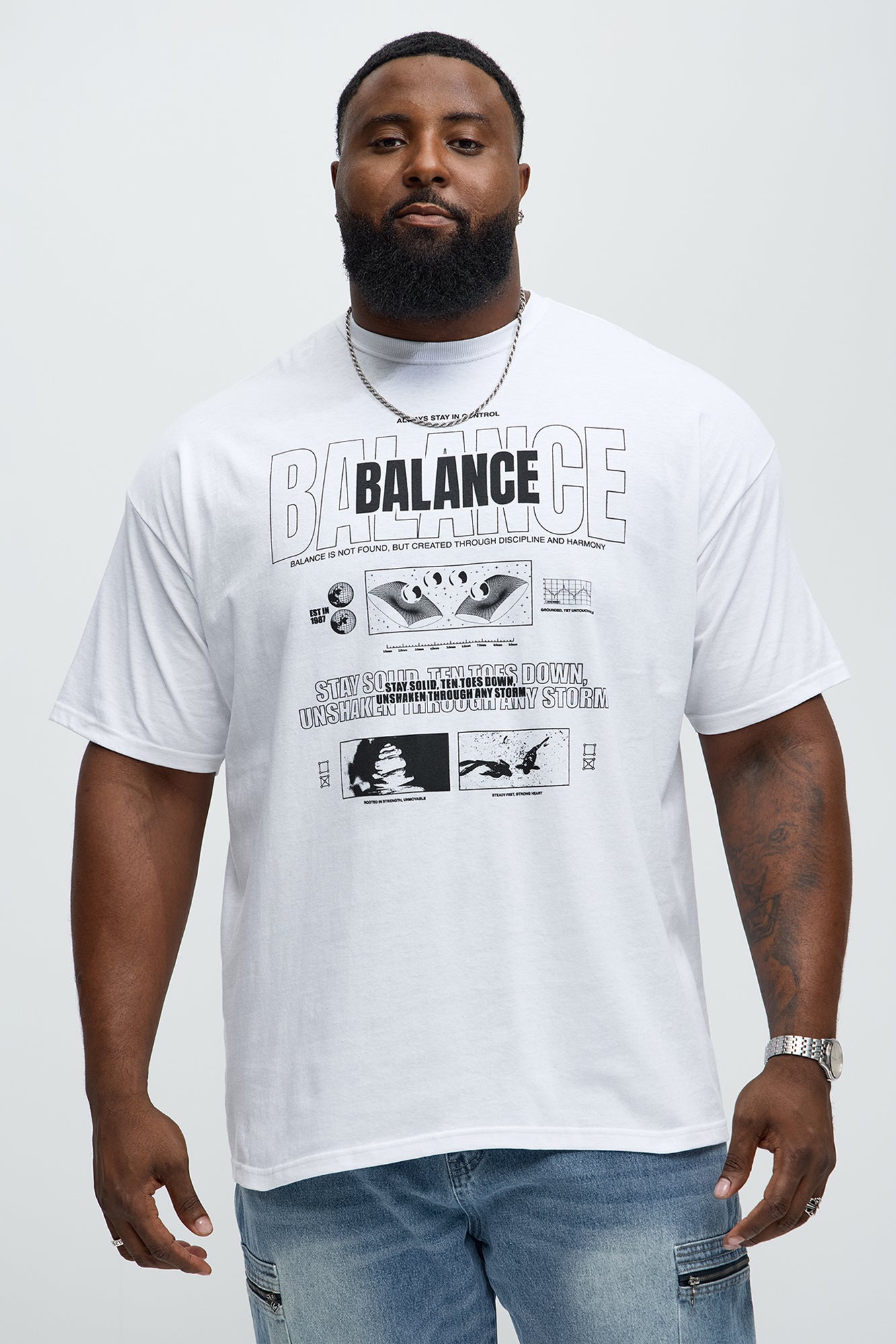 Always In Control Short Sleeve Tee - White - Image 4
