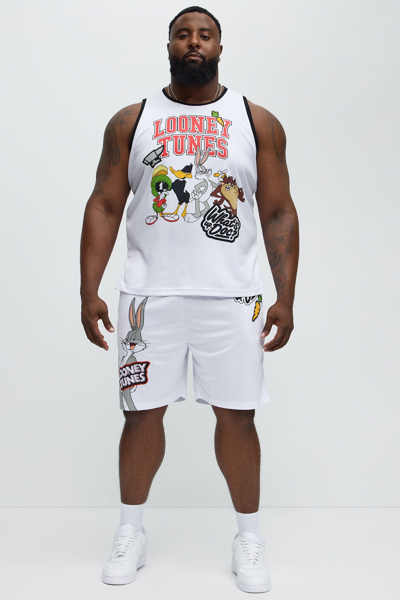 What's Up Doc Mesh Shorts - White - Image 7