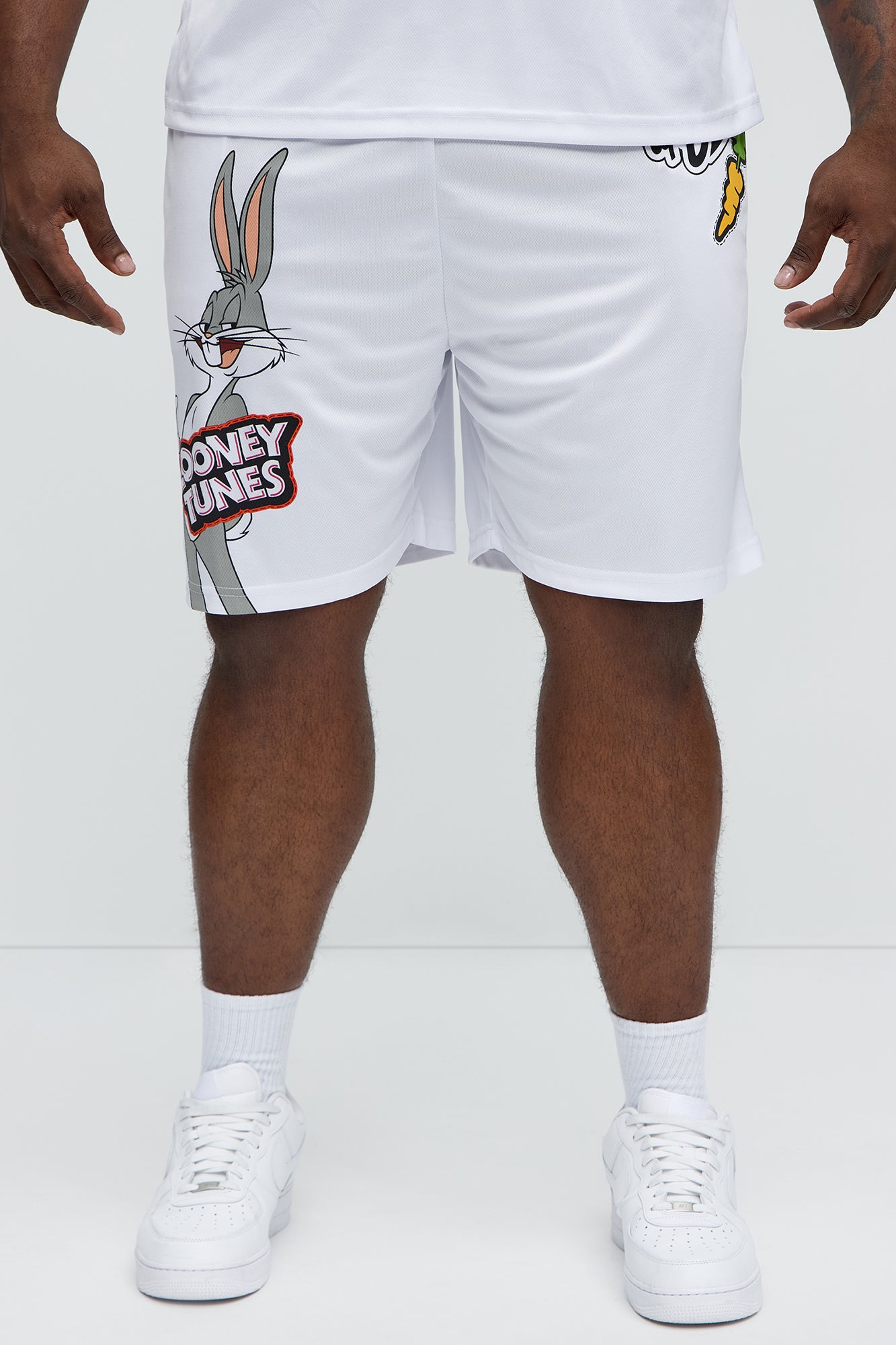 What's Up Doc Mesh Shorts - White - Image 6
