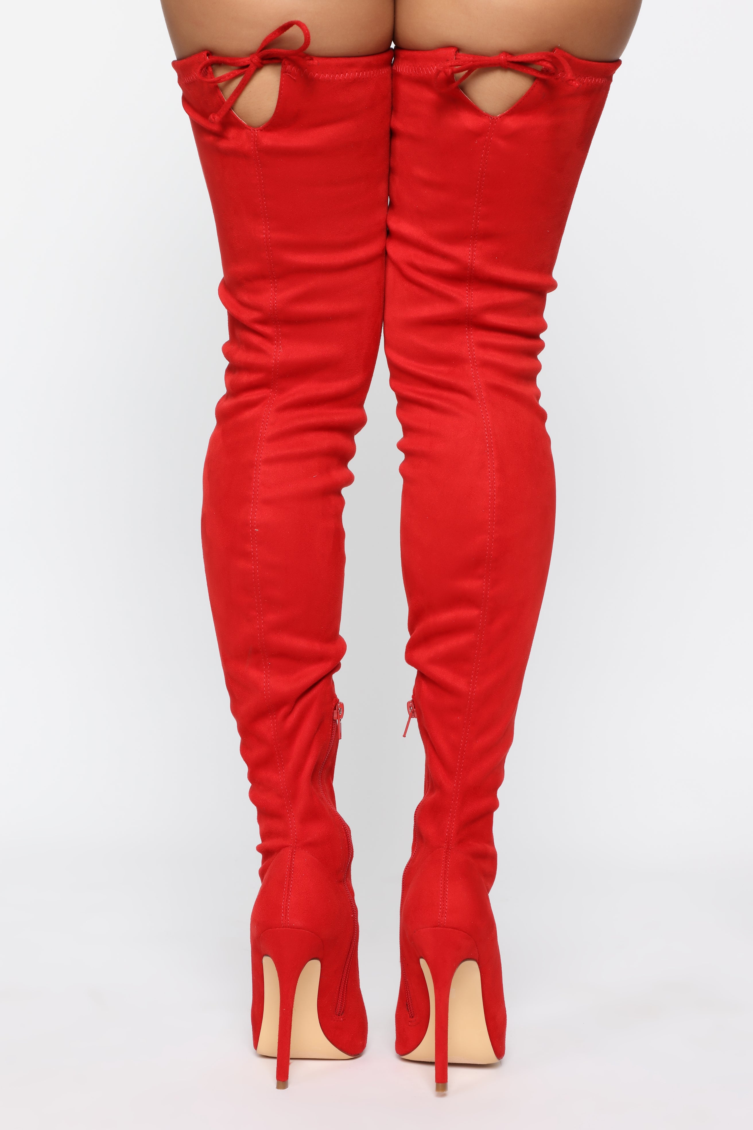 Vicky Over The Knee Boot - Red - Image 3