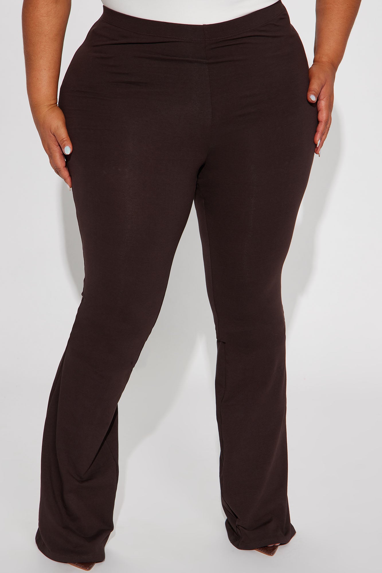 Adriana Flare Pant - Dark Brown - Image 5