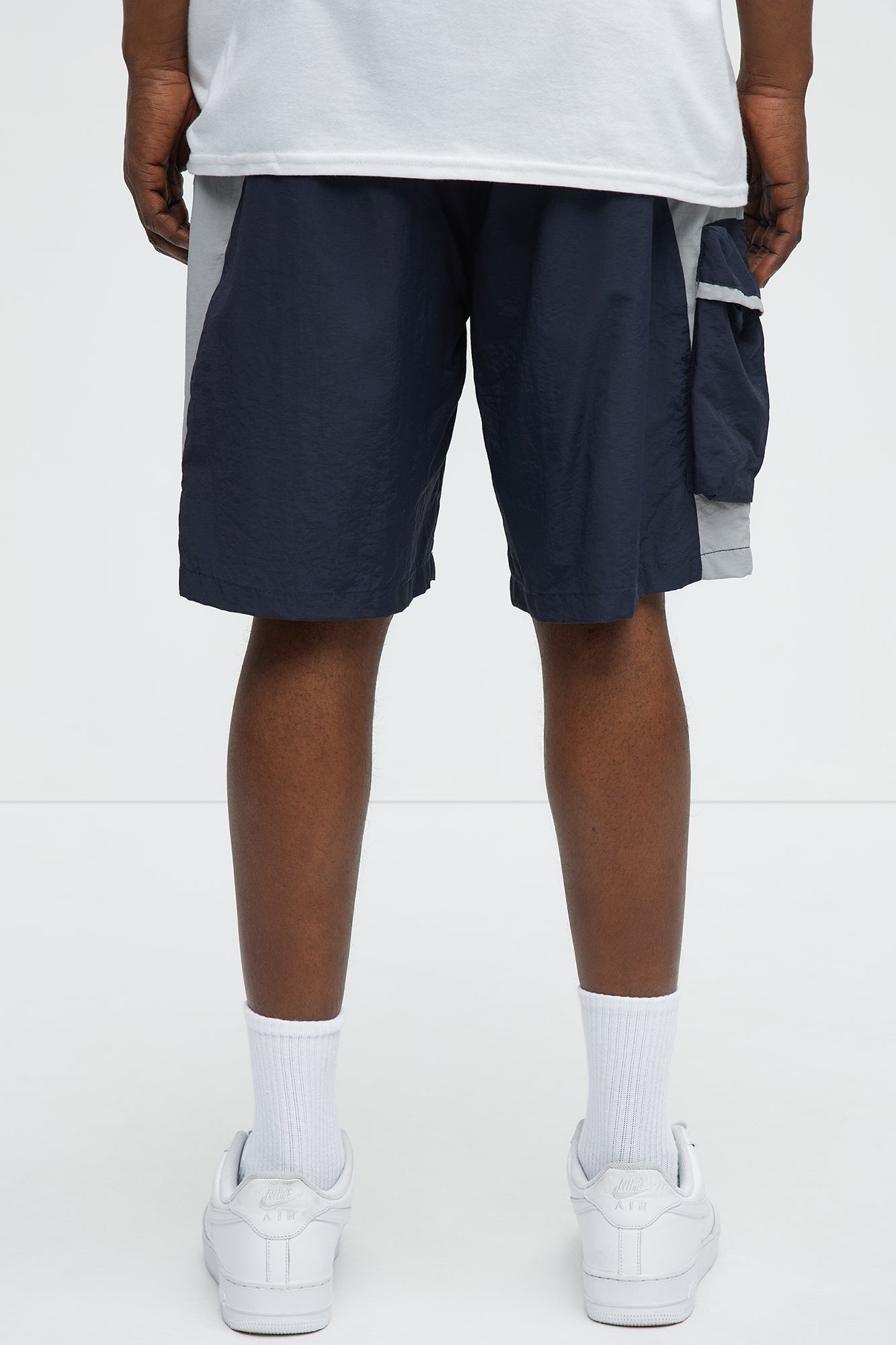 Side With Me Zipper Nylon Short - Blue/combo - Image 5