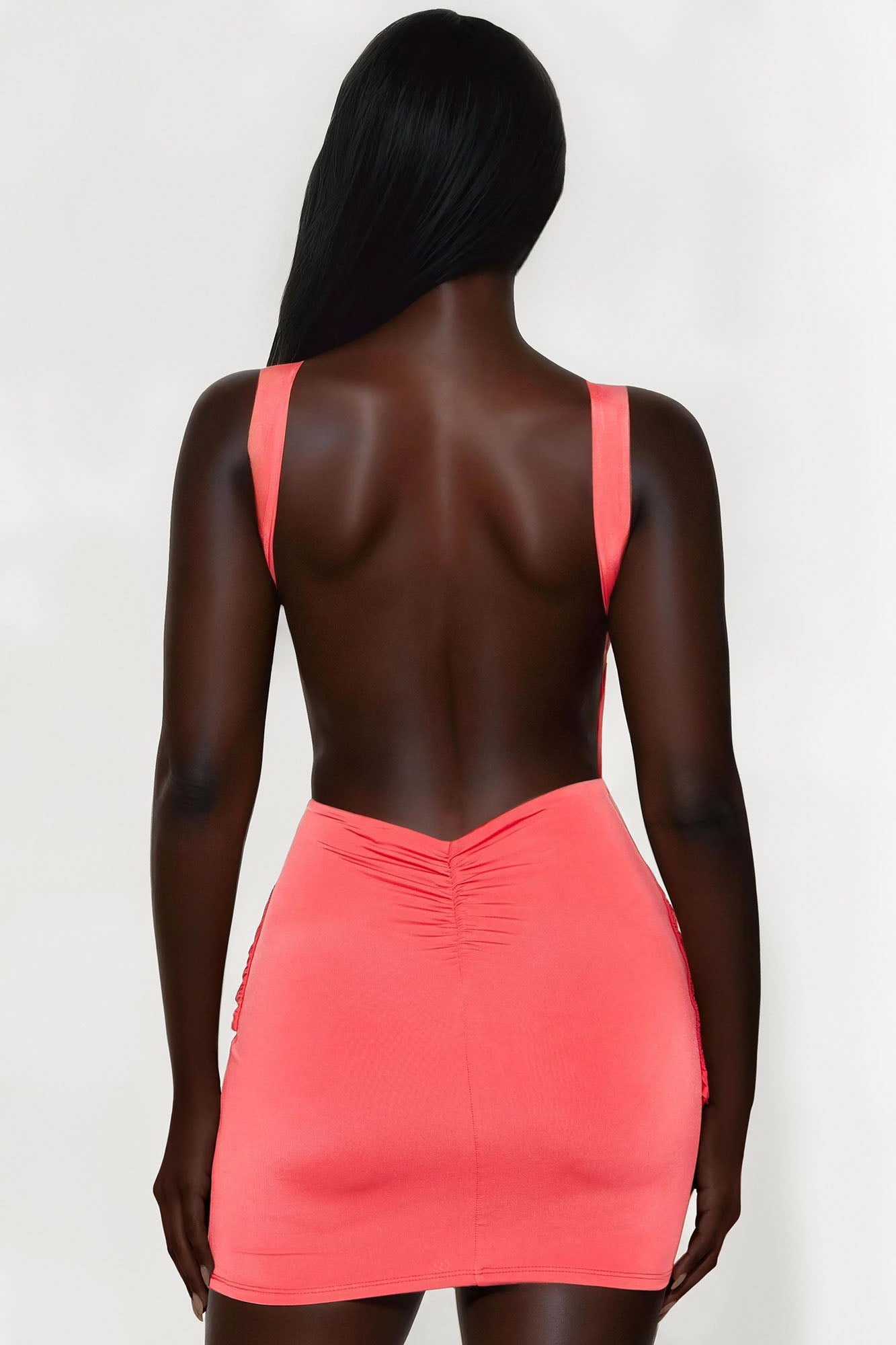 Taylor Backless Mini Dress - Tomato Red - Image 3