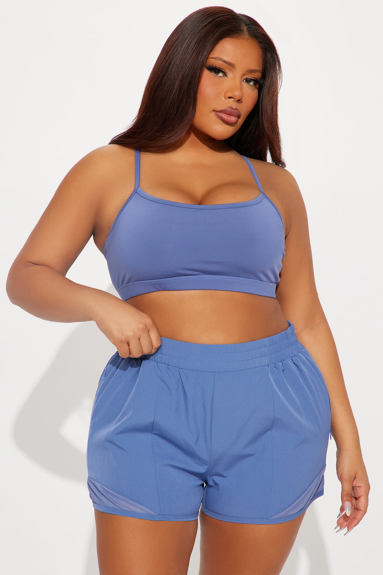 Outer Glow Elevate Sports Bra - Slate Blue - Image 5