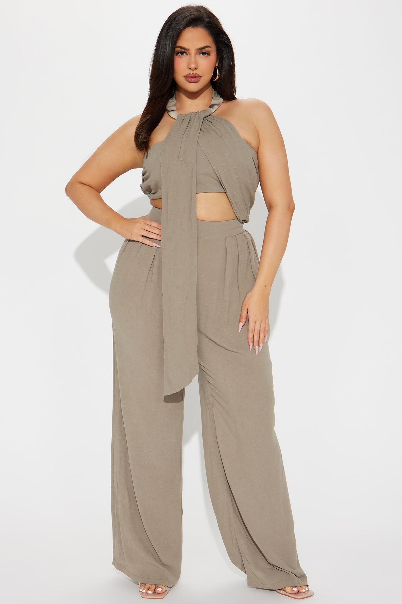 Under The Sun Pant Set - Olive - Image 4