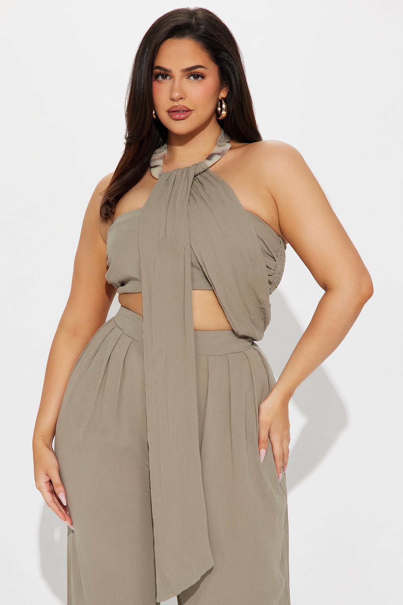 Under The Sun Pant Set - Olive - Image 5