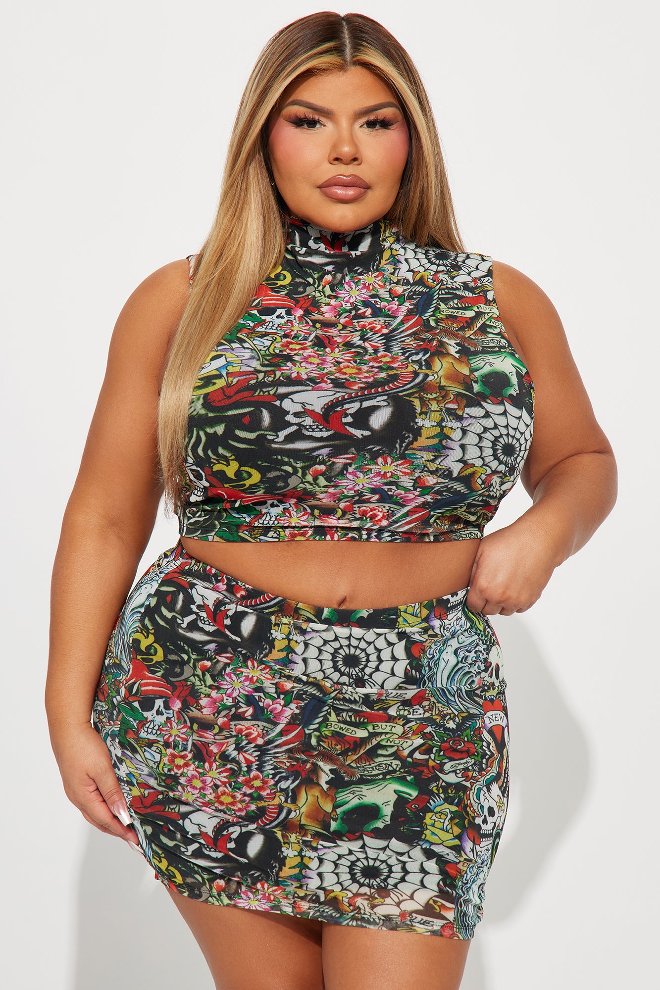 Ed Hardy Retro Skirt Set - Multi Color - Image 5