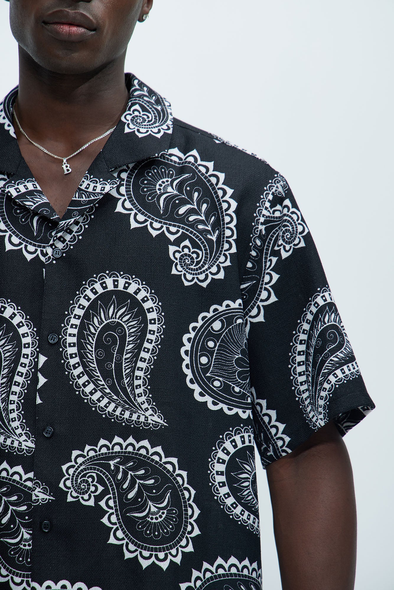 Laredo Paisley Shirt - Black/White - Image 3