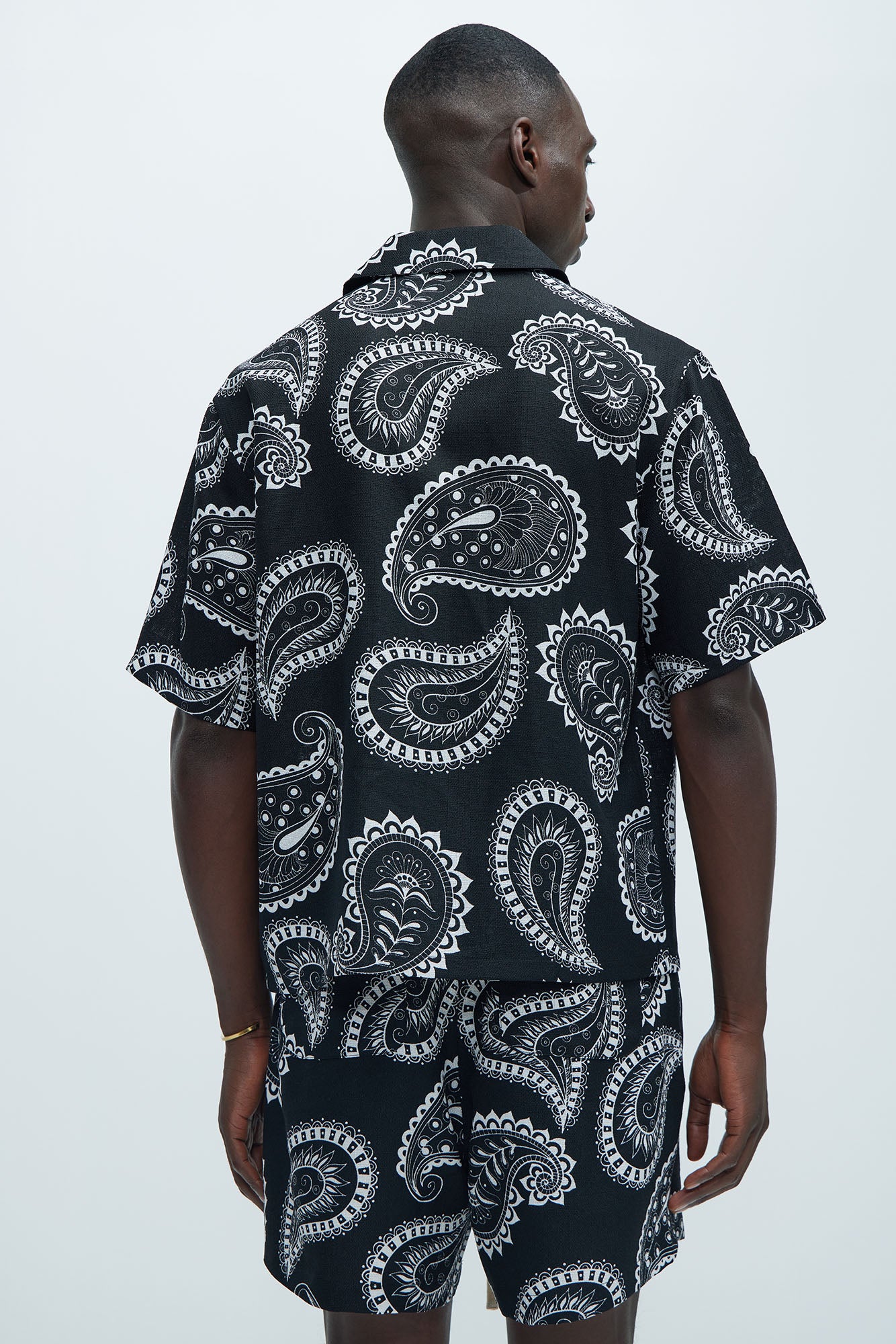 Laredo Paisley Shirt - Black/White - Image 4