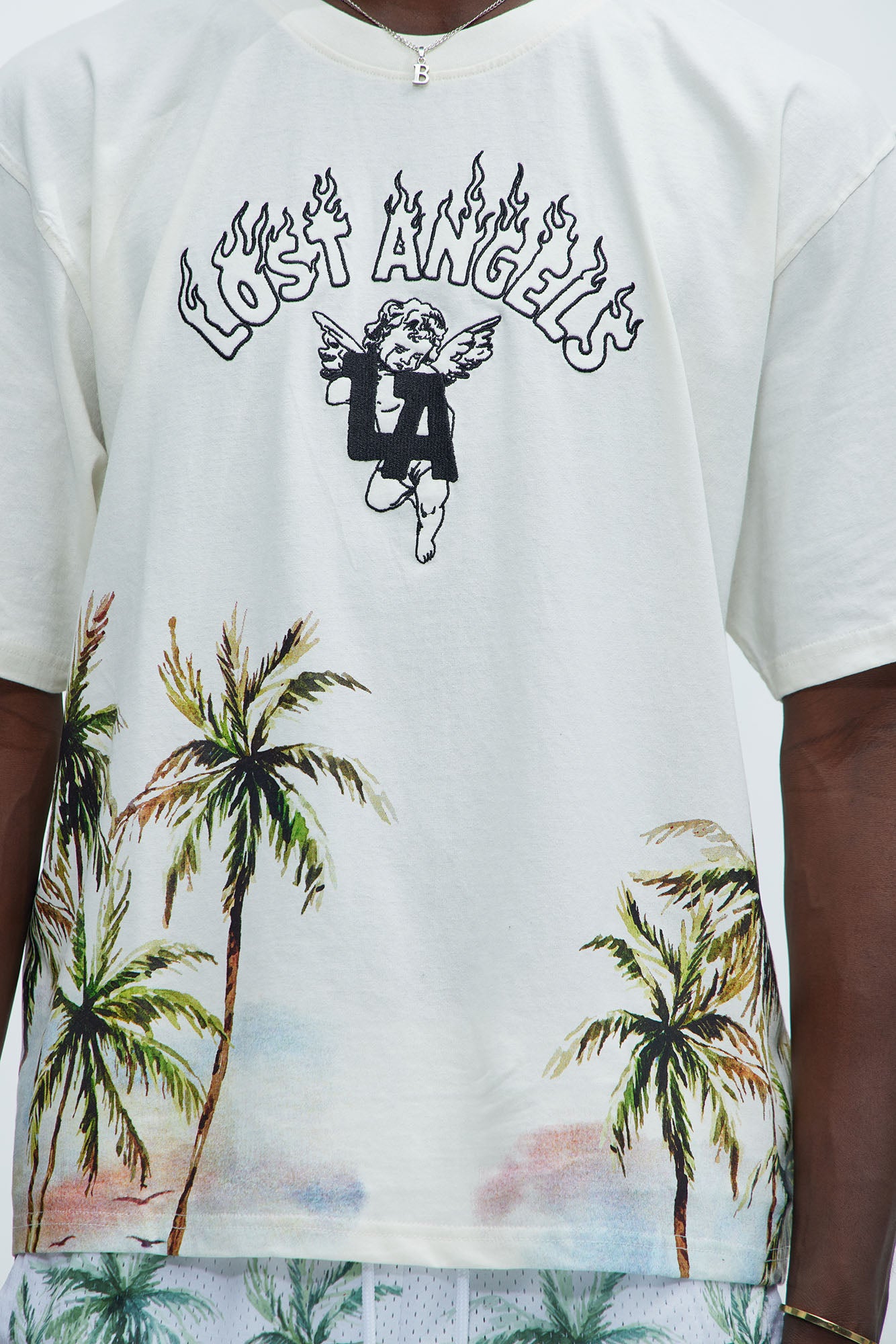 Lost Angeles Paradise Short Sleeve Tee - Off White - Image 3