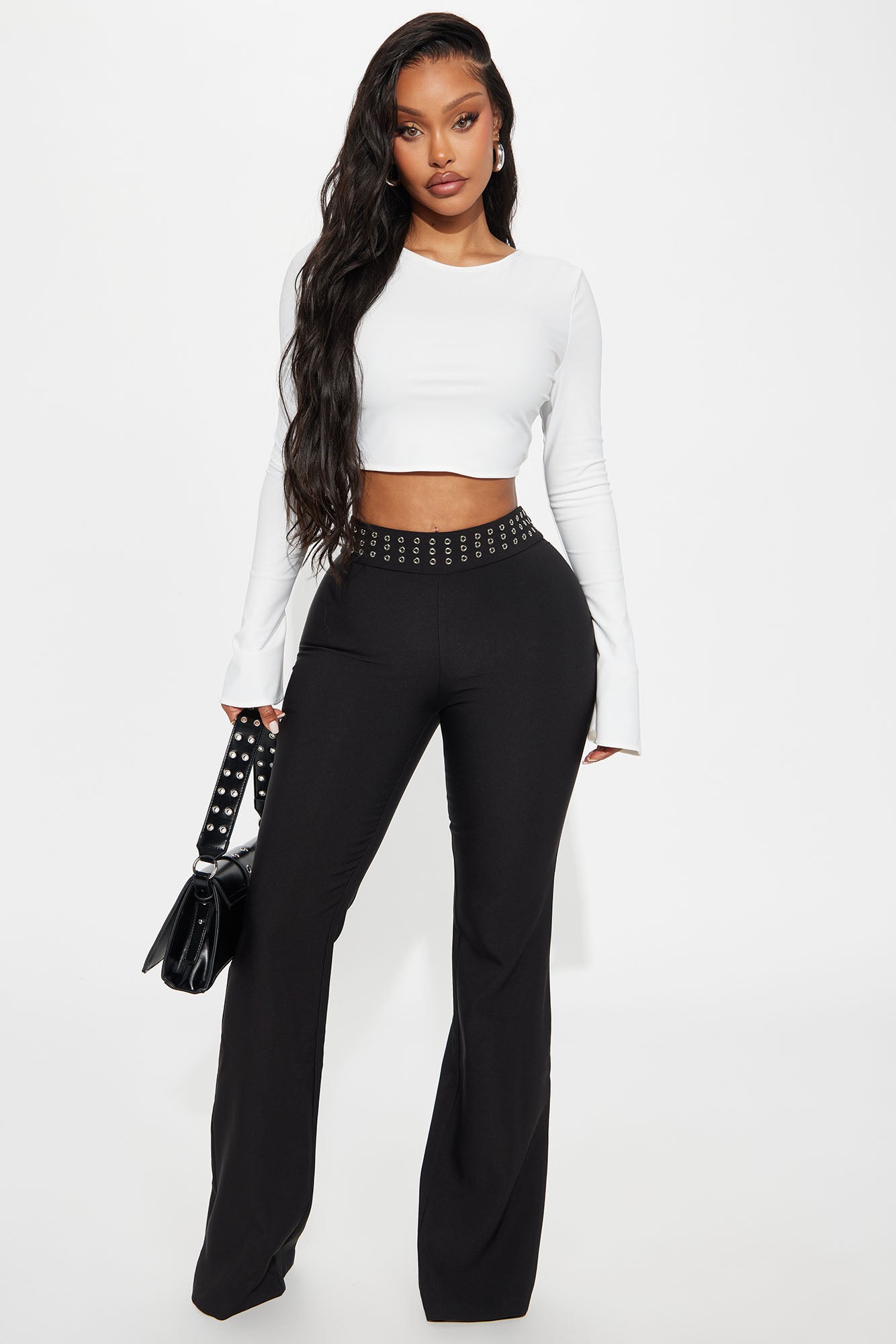 For The Ride Long Sleeve Backless Top - White - Image 5
