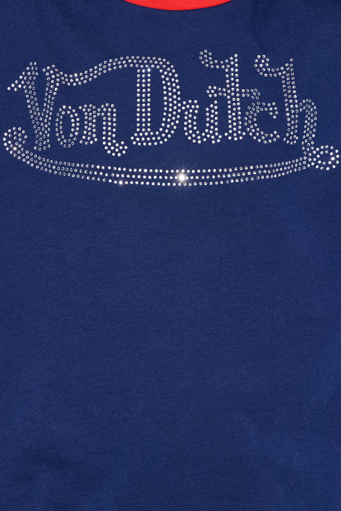 Mini Von Dutch Rhinestone Oversize Tee - Navy/Red - Image 3