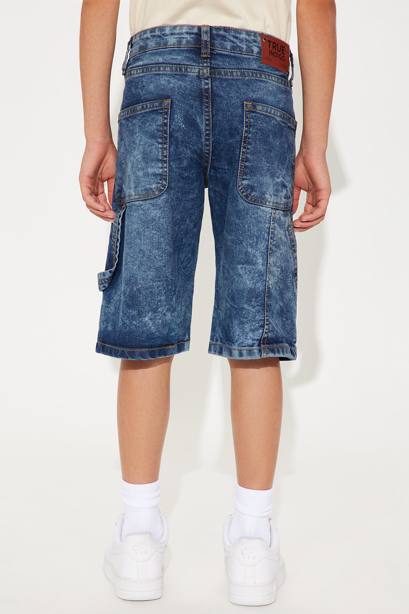 Mini He Can Do Anything Denim Shorts - Indigo - Image 3