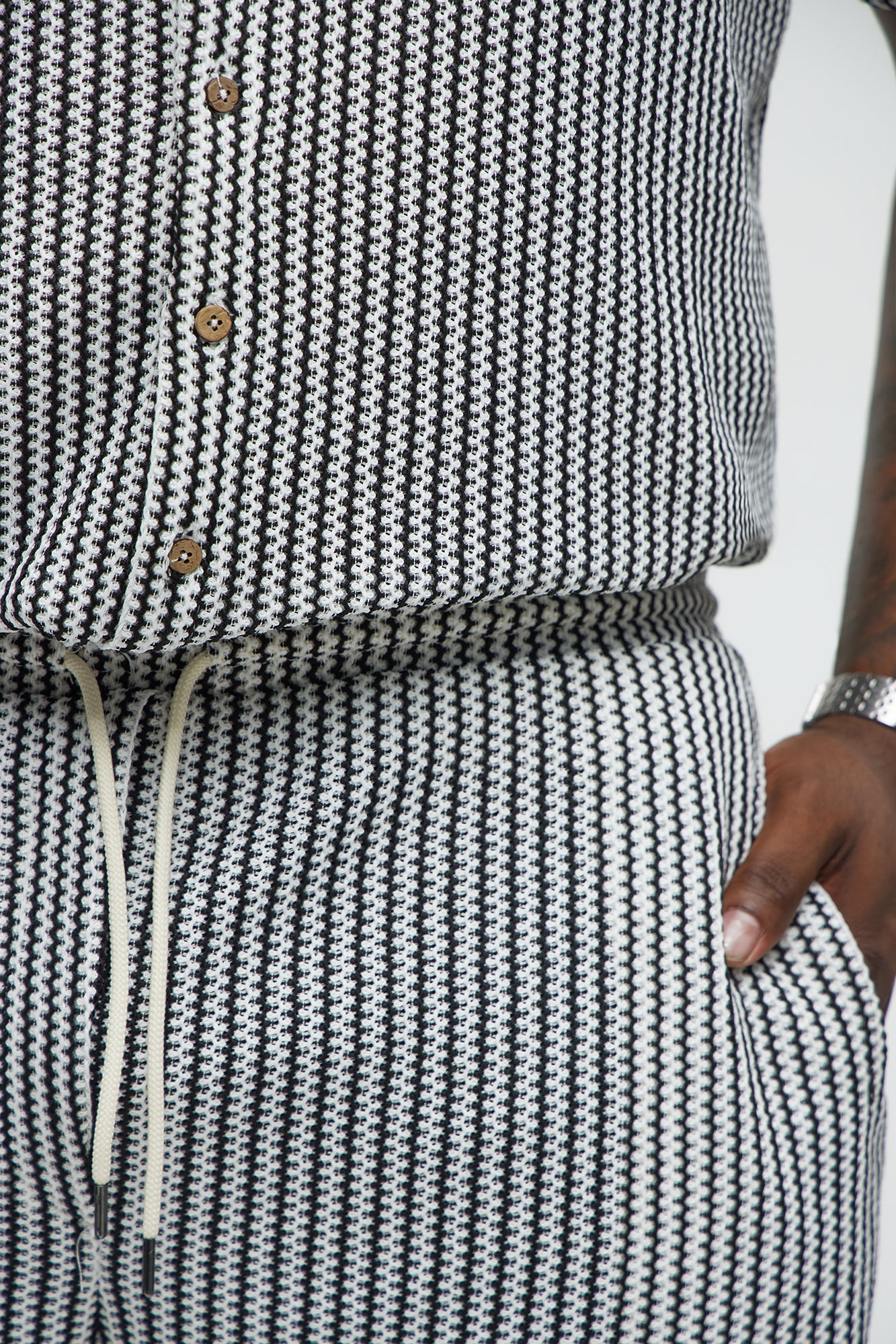 Summit Drawstring Zig Zag Shorts - Grey/combo - Image 8