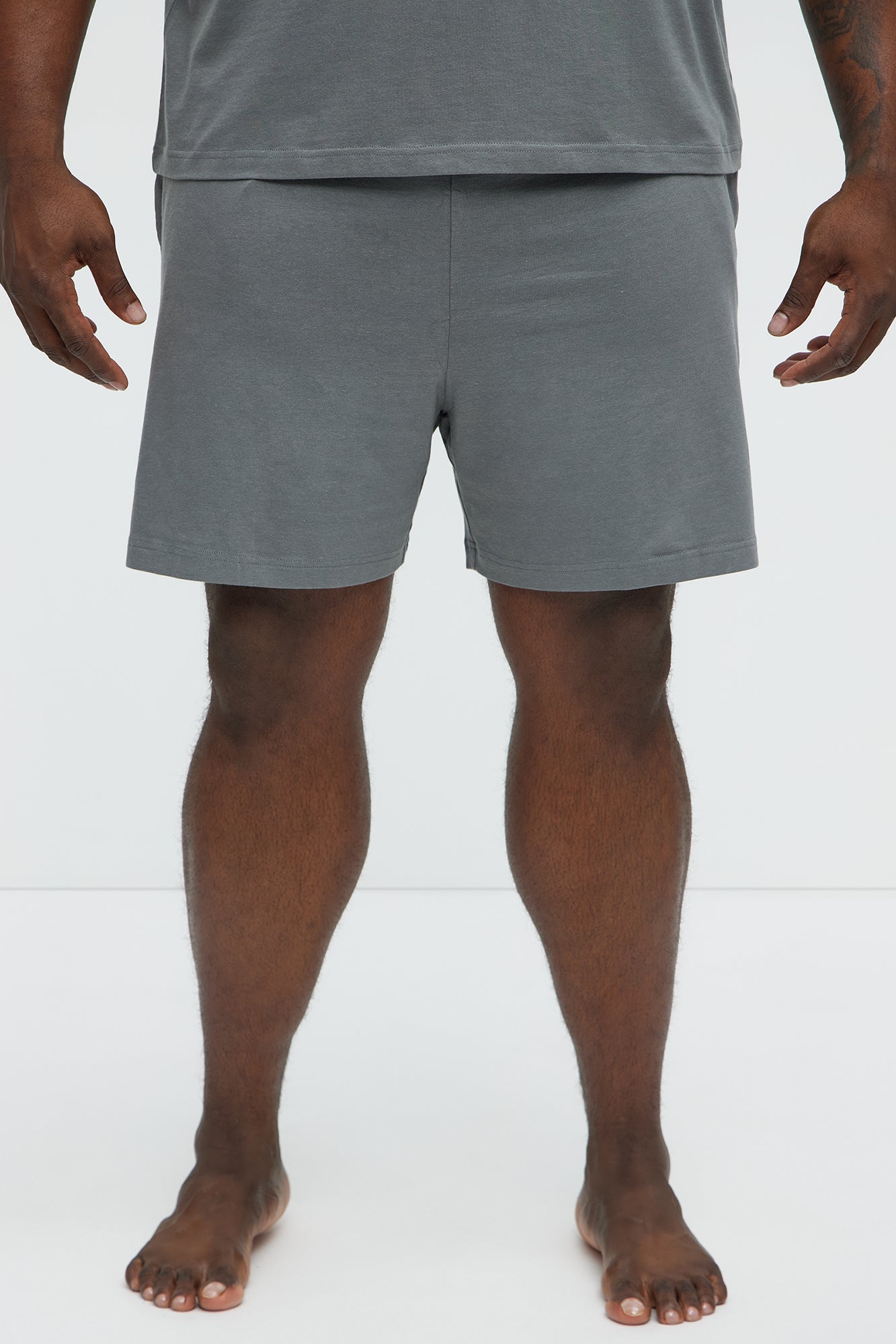 Essential Modal Lounge Shorts - Slate Grey - Image 5