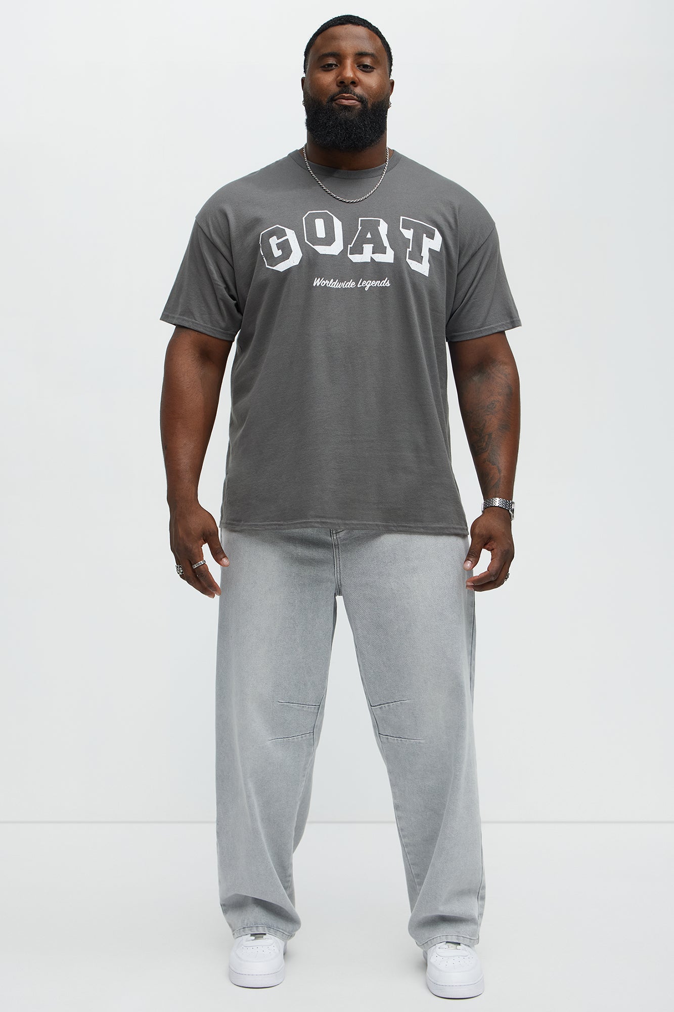 GOAT Worldwide Short Sleeve Tee - Charcoal - Image 5
